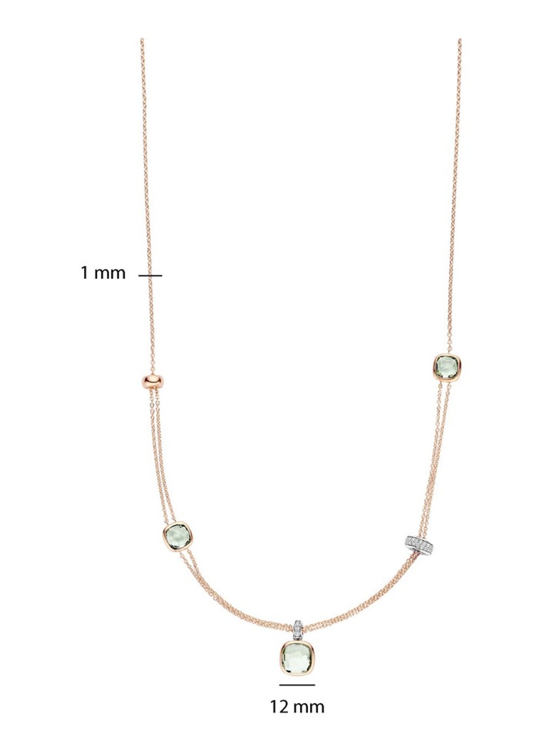 TI SENTO - Milano Ketting 34122GR - detail 3 roségoud