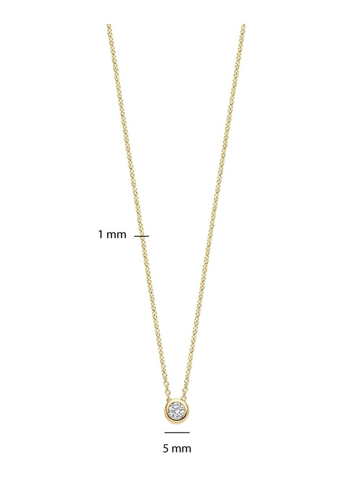 TI SENTO - Milano Ketting 34124ZY - detail 5 goud
