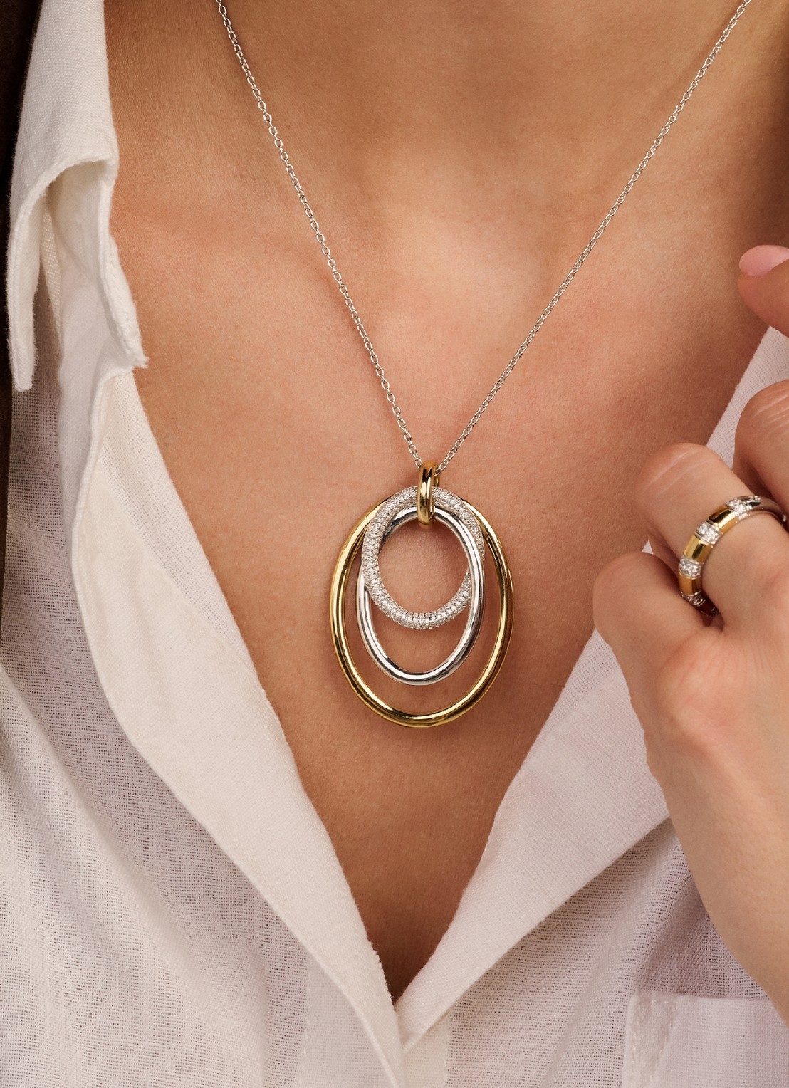 TI SENTO - Milano Ketting 34127ZY - voorkant 2 goud