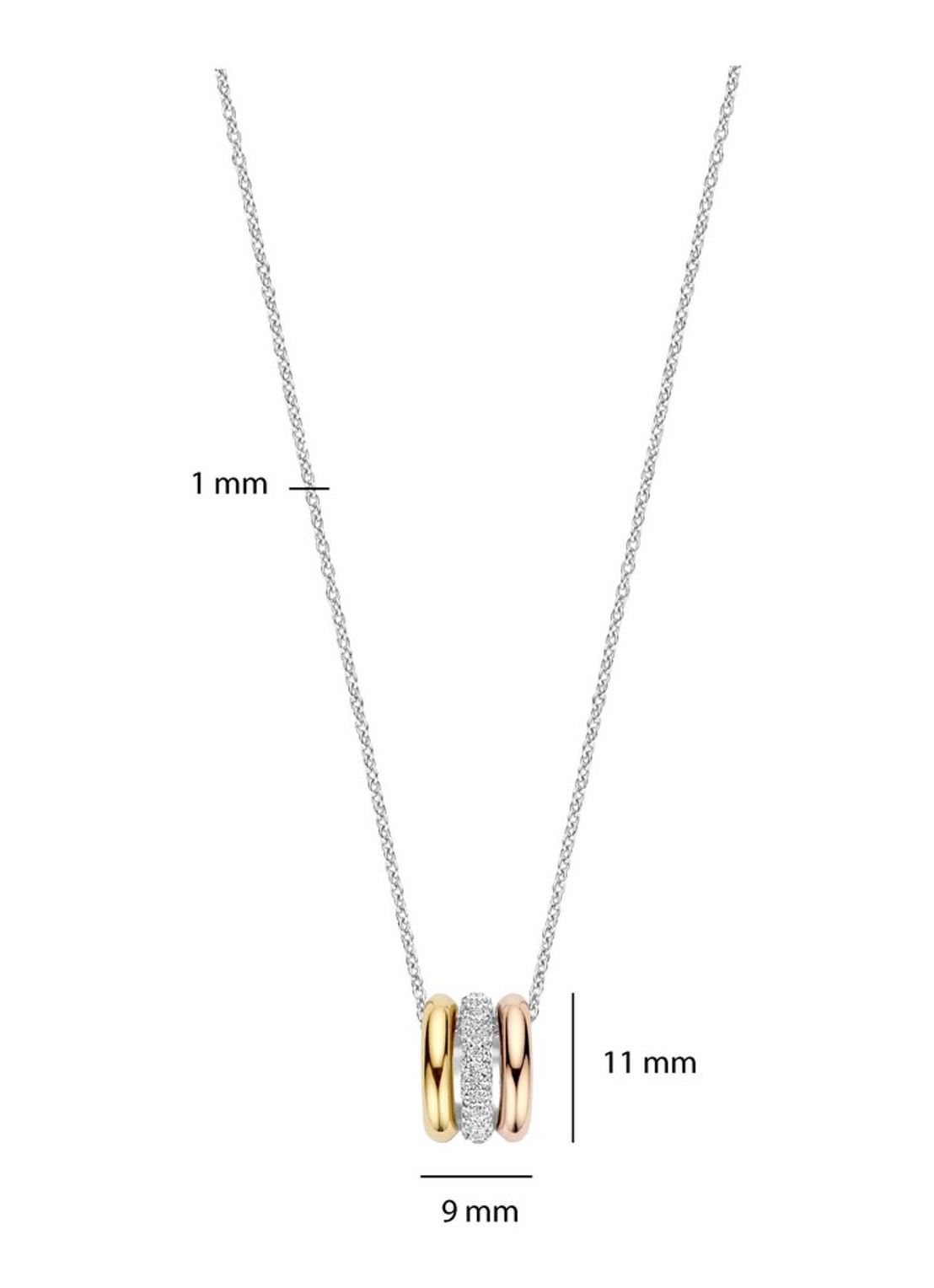 TI SENTO - Milano Ketting 34128TZ - detail 5 zilver
