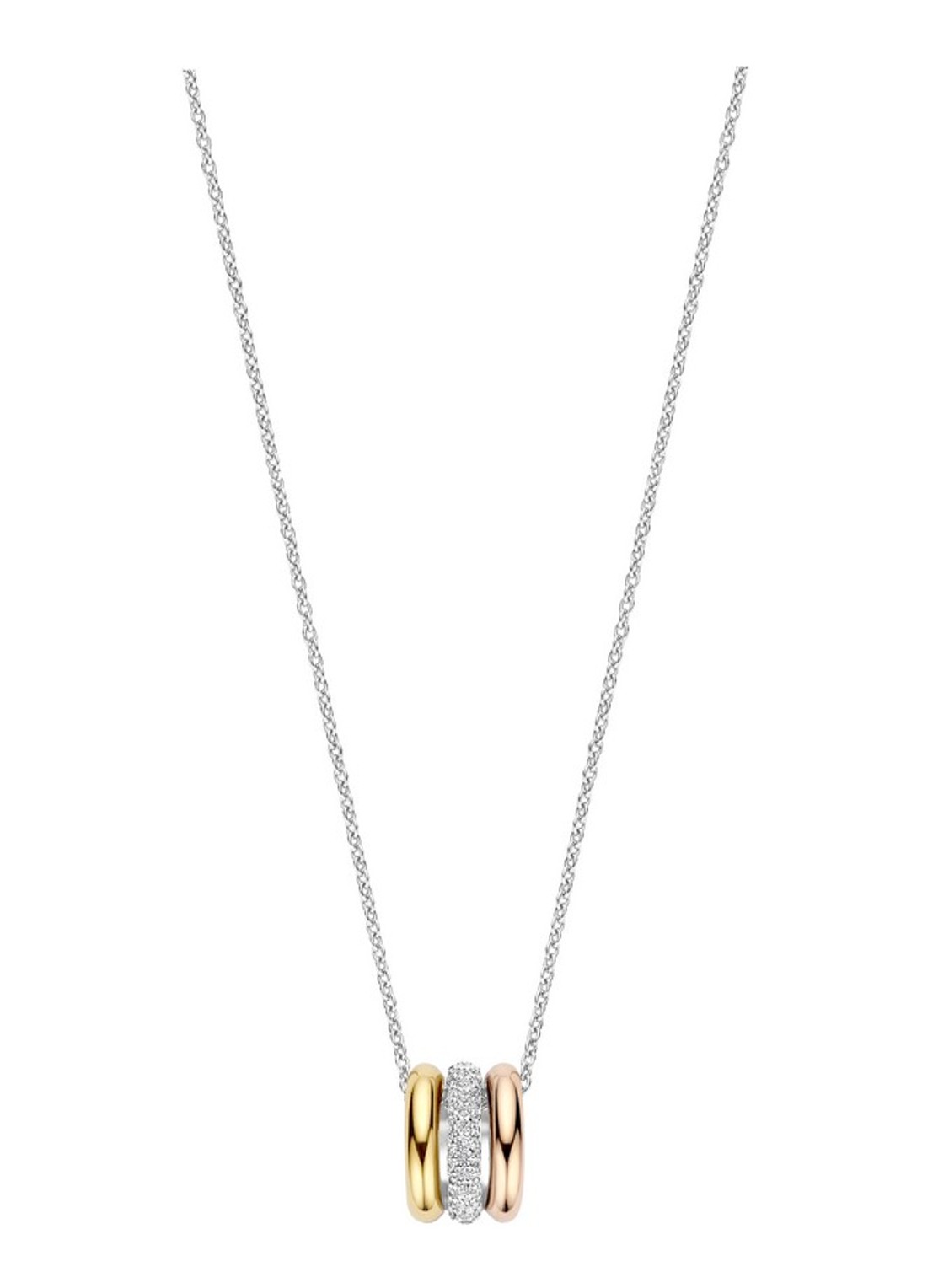 TI SENTO - Milano Ketting 34128TZ - voorkant zilver