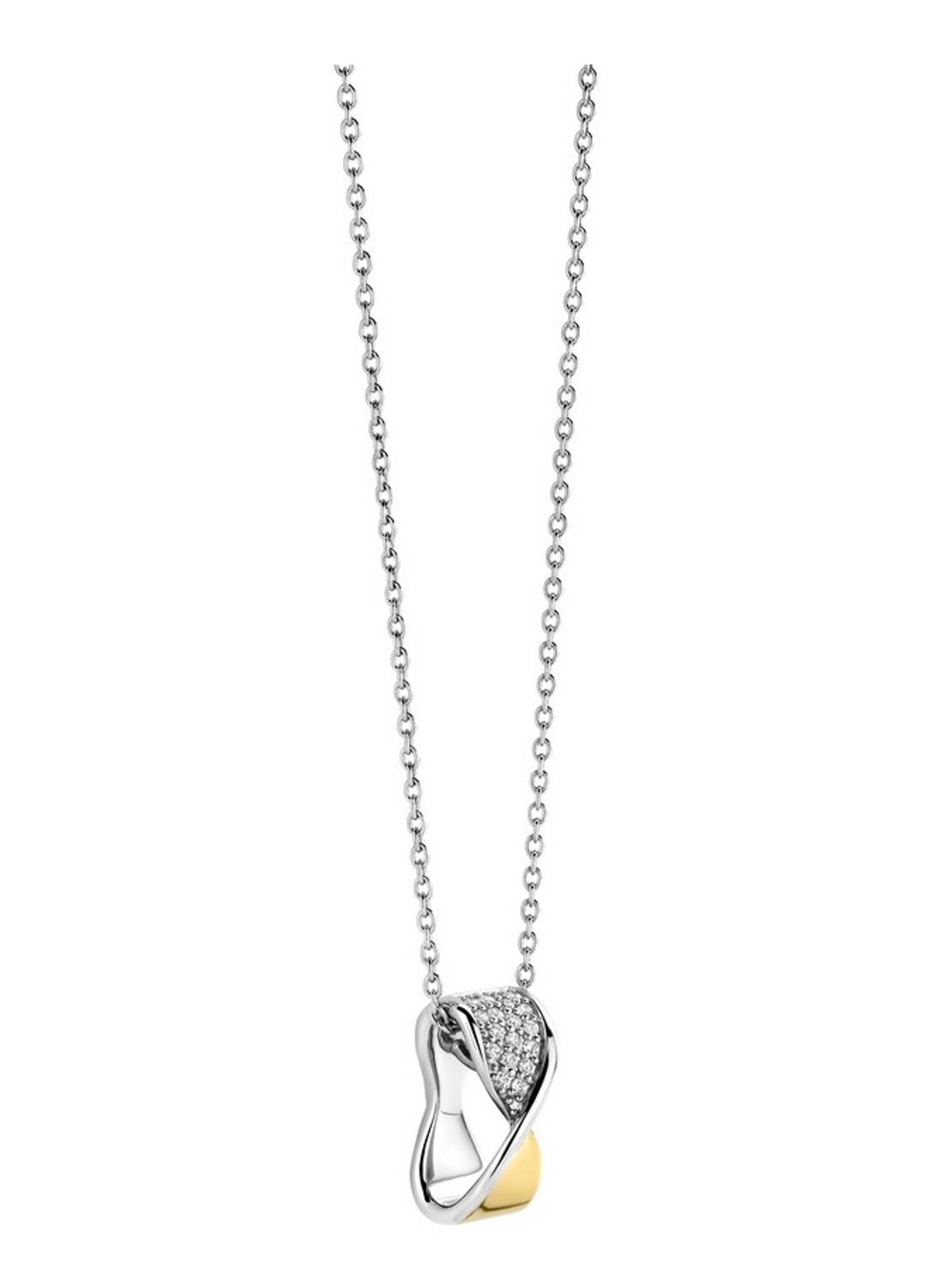 TI SENTO - Milano Ketting met hanger 34106ZY - detail zilver