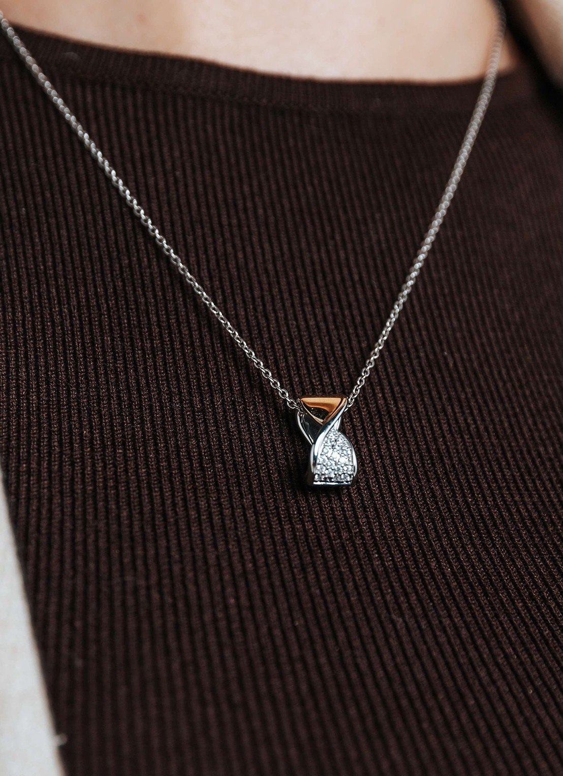 TI SENTO - Milano Ketting met hanger 34106ZY - voorkant 5 zilver