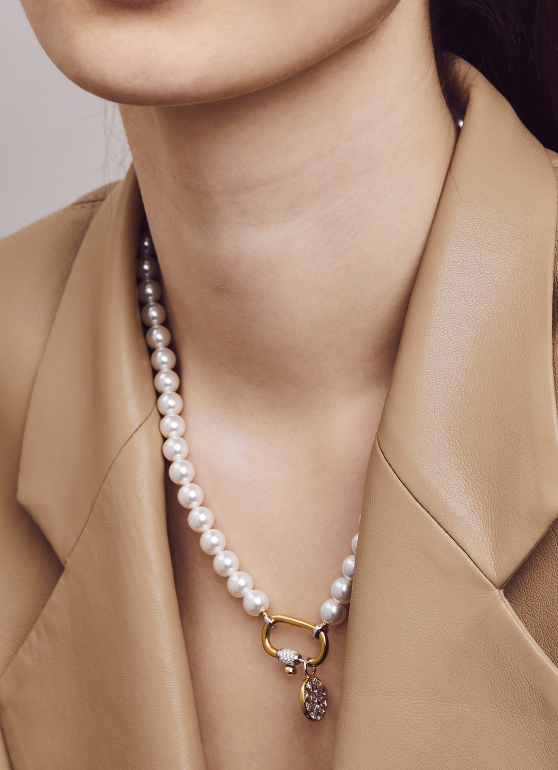 TI SENTO - Milano Ketting met kleursteen 3967PW - detail 3 parelmoer