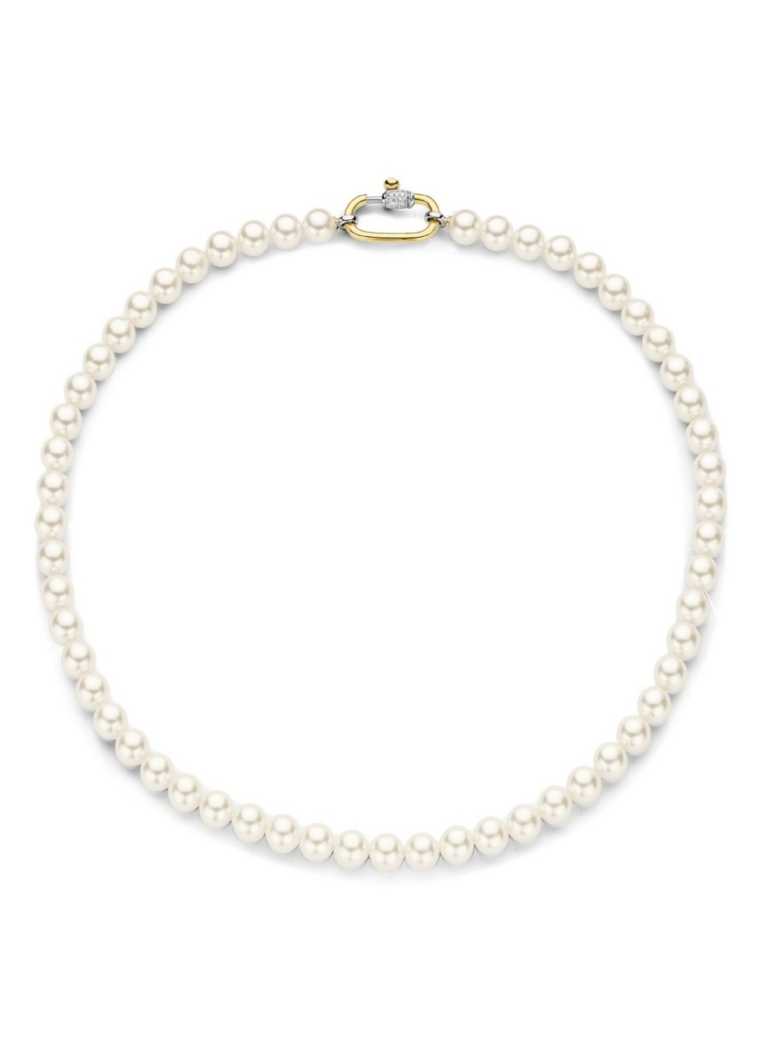 TI SENTO - Milano Ketting met kleursteen 3967PW - voorkant 2 parelmoer