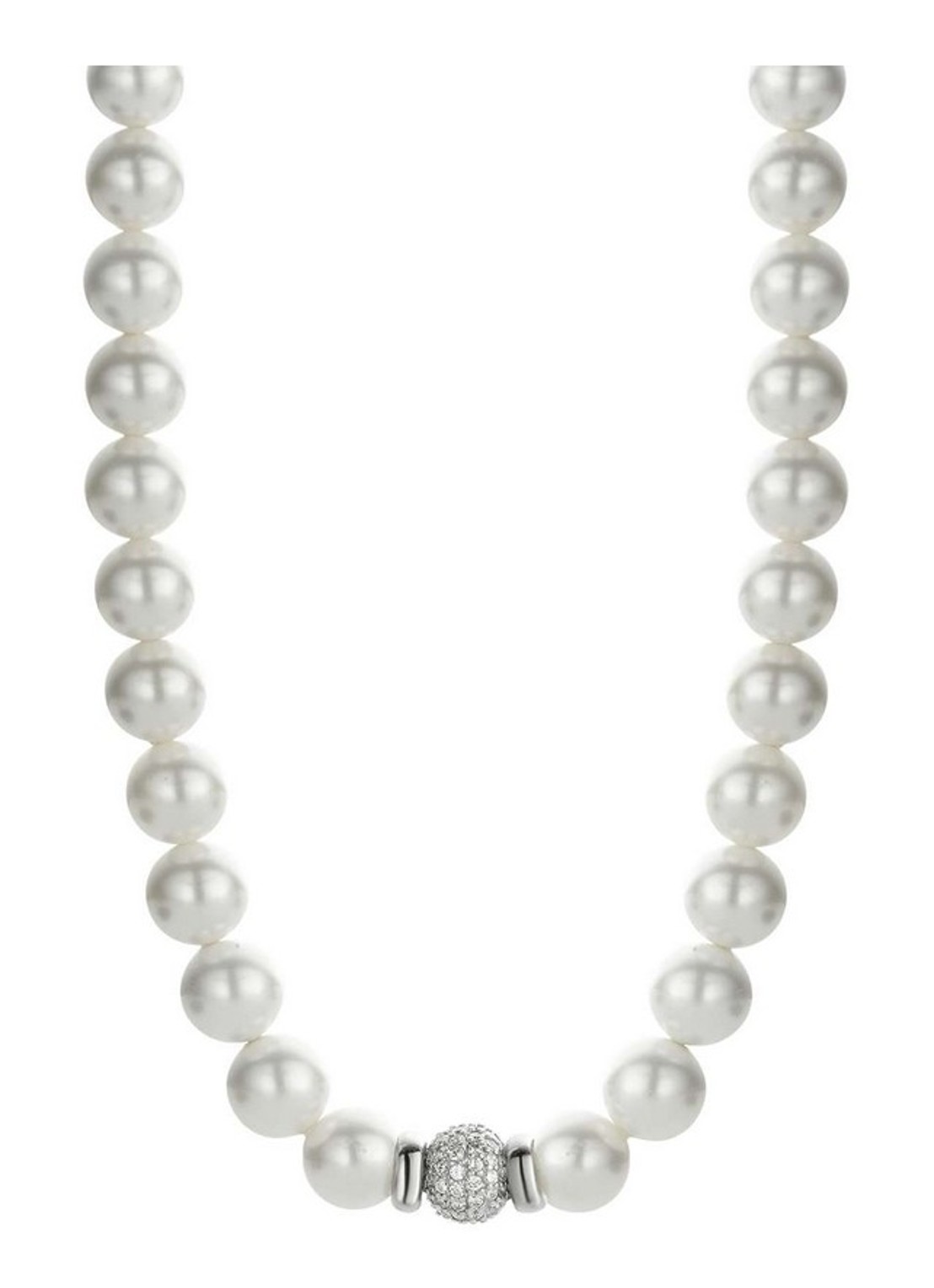 TI SENTO - Milano Ketting met zirkonia 3814PW - voorkant parelmoer