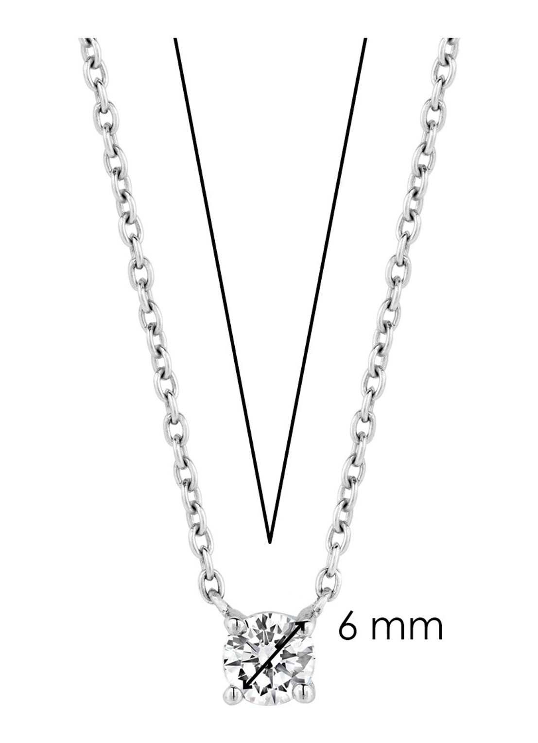 TI SENTO - Milano Ketting met zirkonia 3894ZI - detail 5 zilver