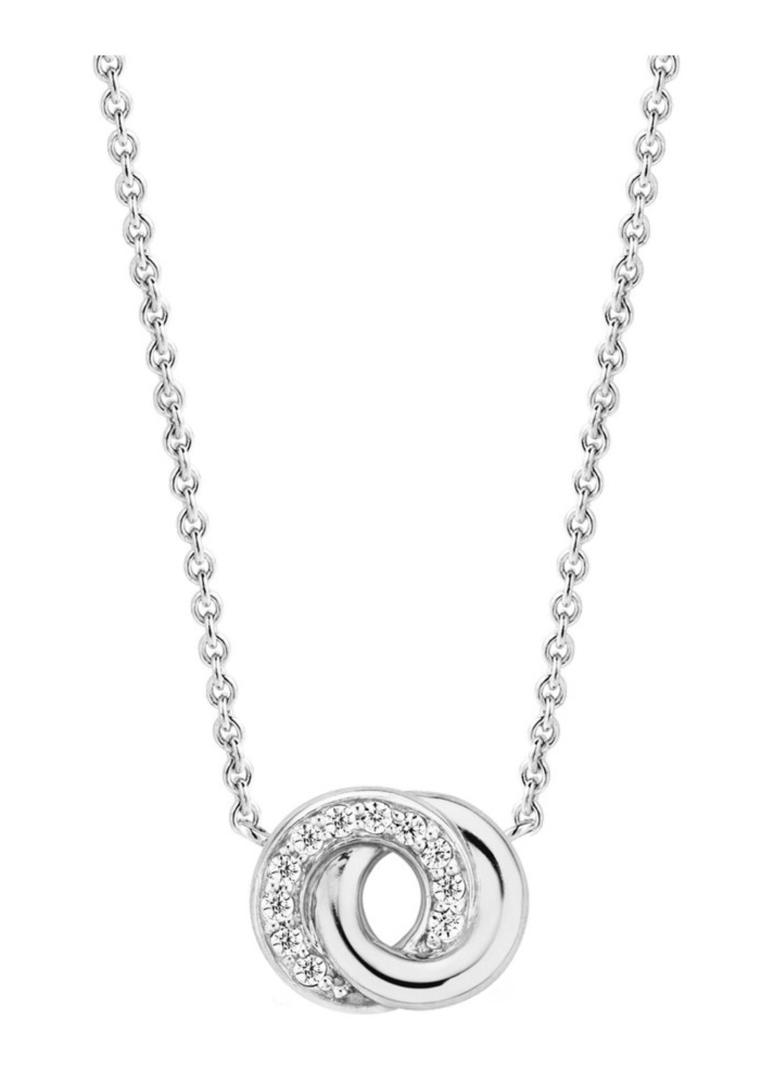 TI SENTO - Milano Ketting van zilver met zirkonia 3915ZI - voorkant 5 zilver