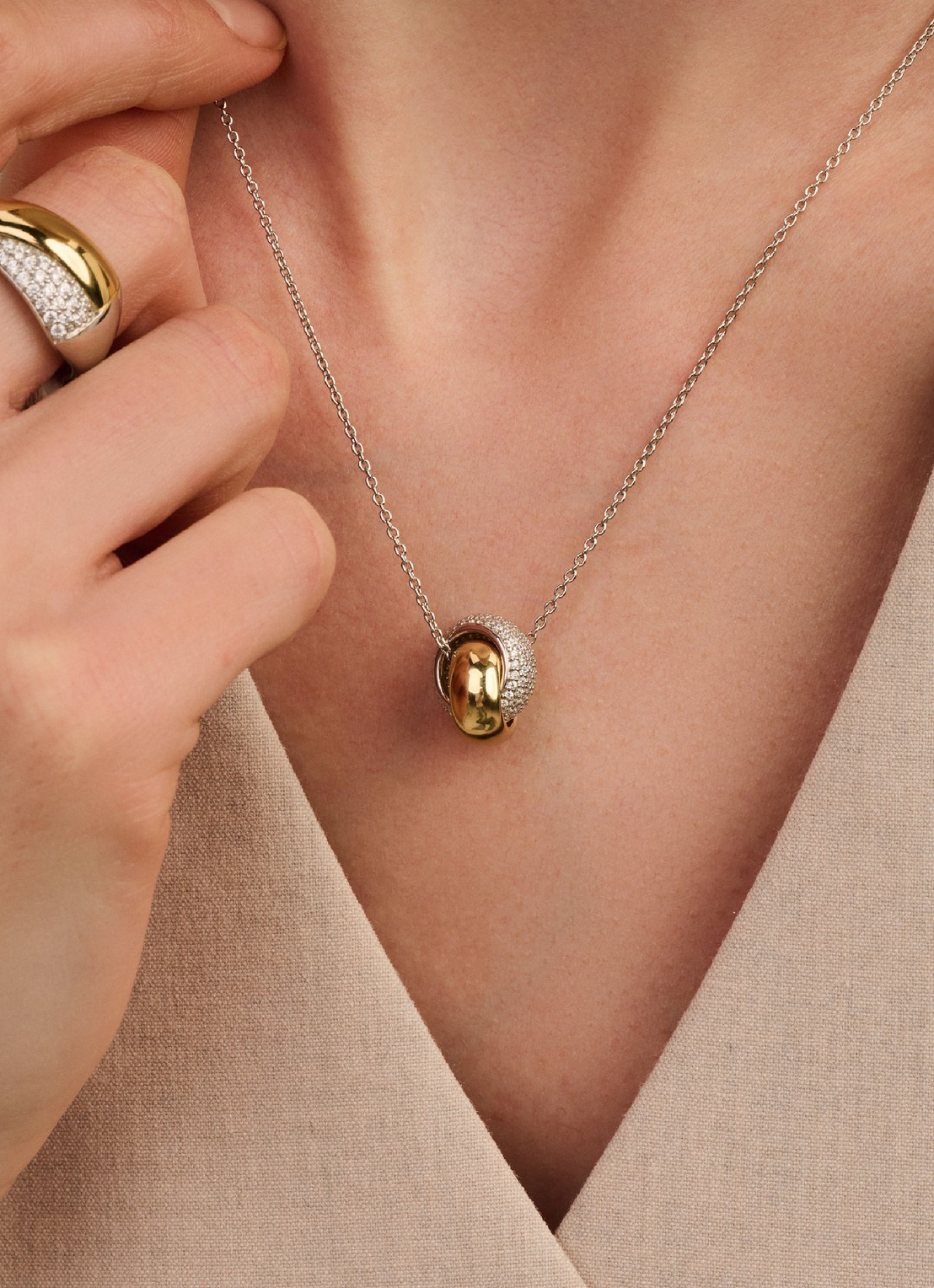 TI SENTO - Milano Ketting verguld 34118ZY - voorkant 5 goud