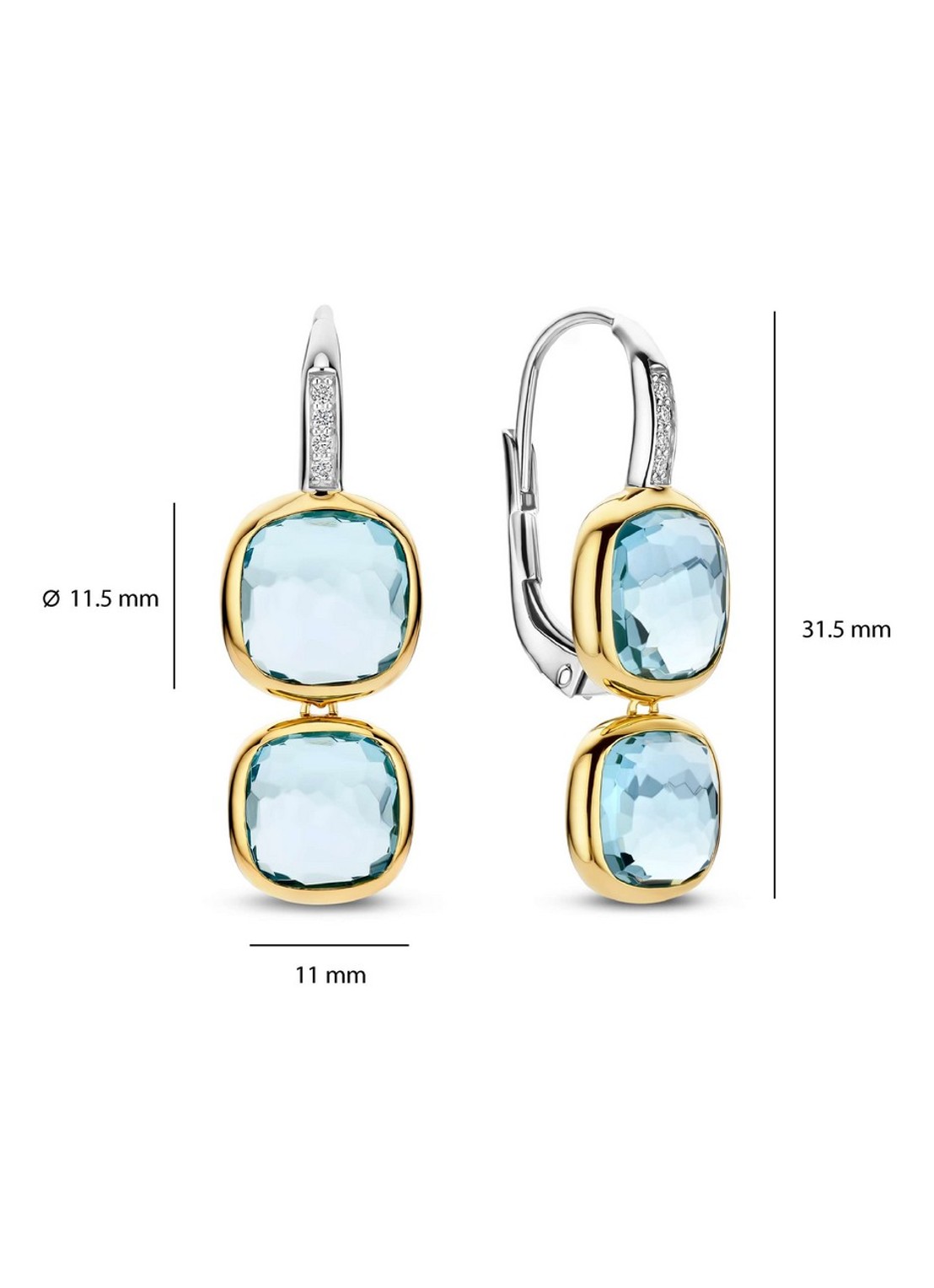 TI SENTO - Milano Oorhangers 78054TY - detail 2 goud