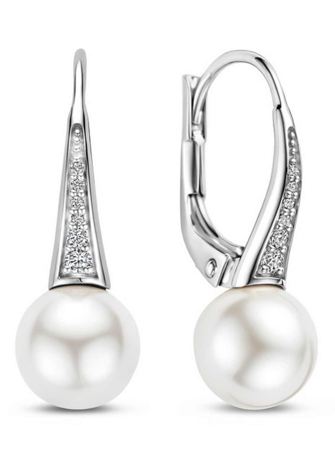 TI SENTO - Milano Oorhangers 78061PW - voorkant zilver
