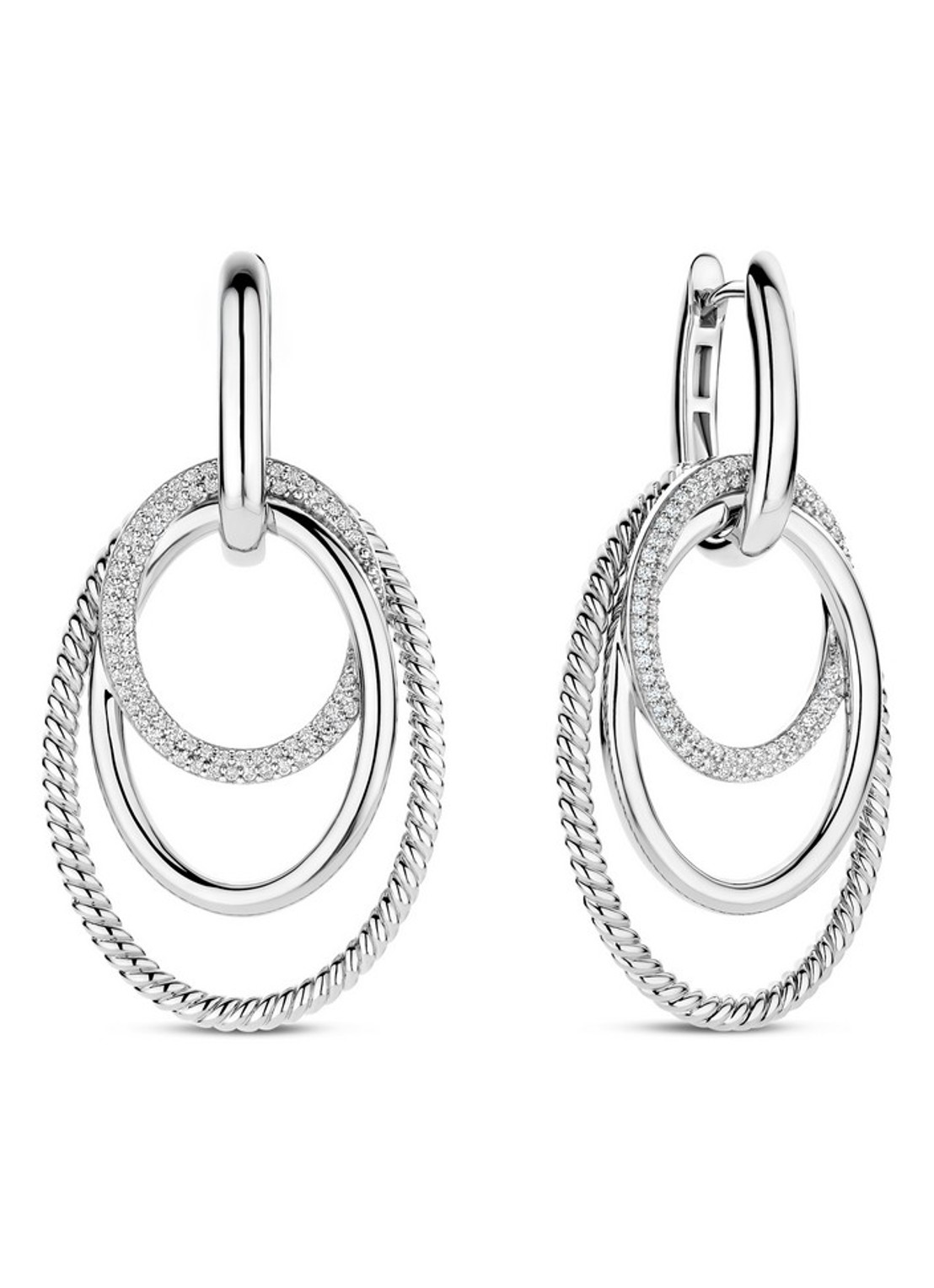 TI SENTO - Milano Oorhangers 78067ZI - voorkant 3 zilver