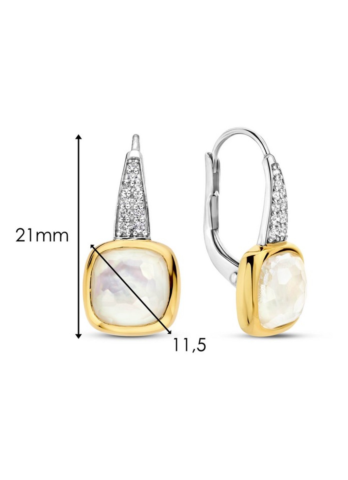 TI SENTO - Milano Oorhangers van zilver 7969MW - detail 2 zilver