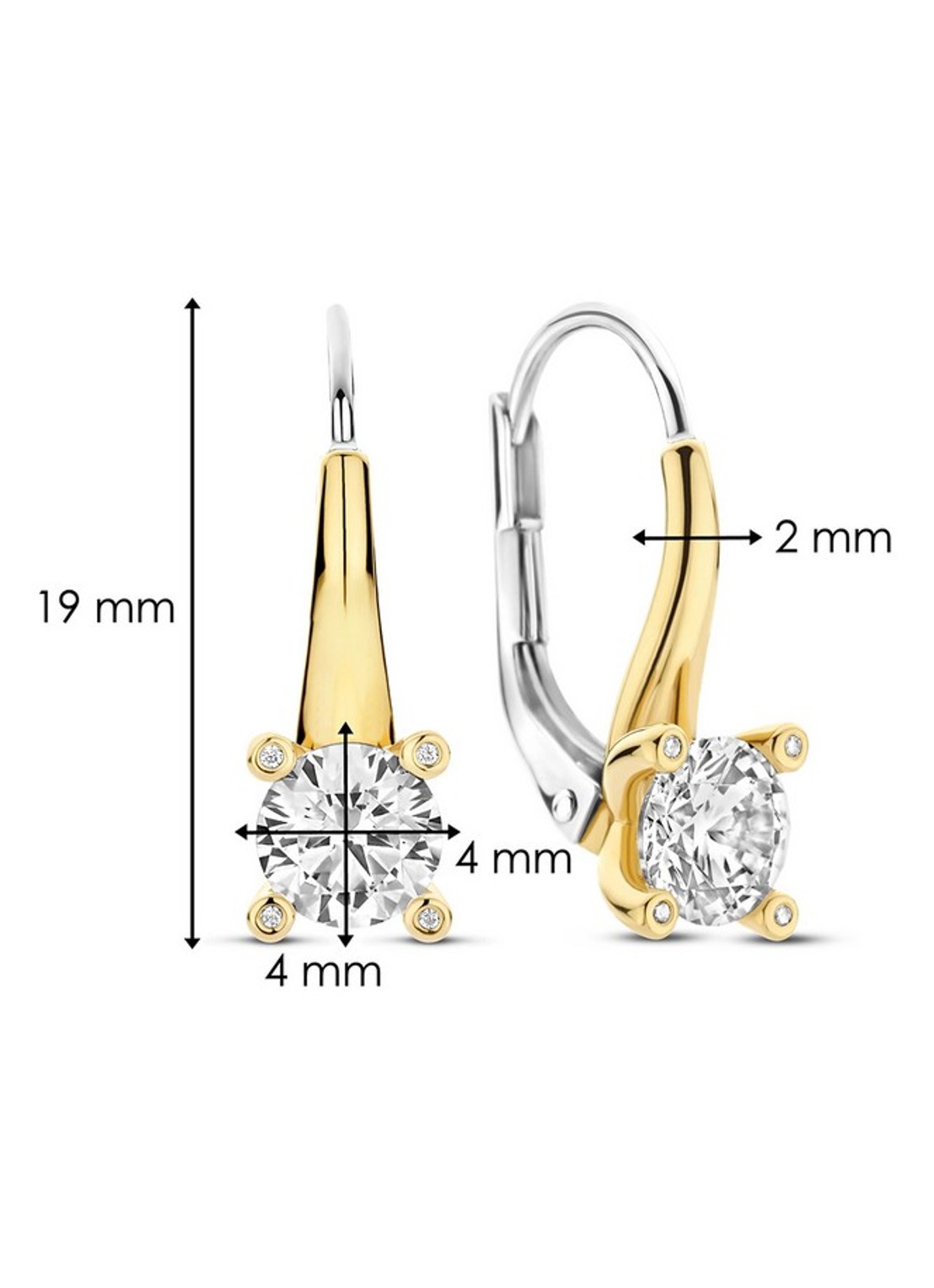TI SENTO - Milano  Oorhangers verguld 78009ZY - detail 5 goud