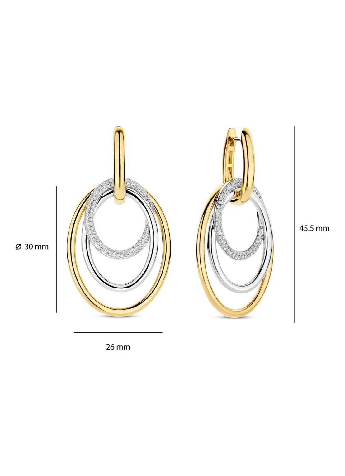 TI SENTO - Milano Oorhangers verguld 78067ZY - detail 4 goud