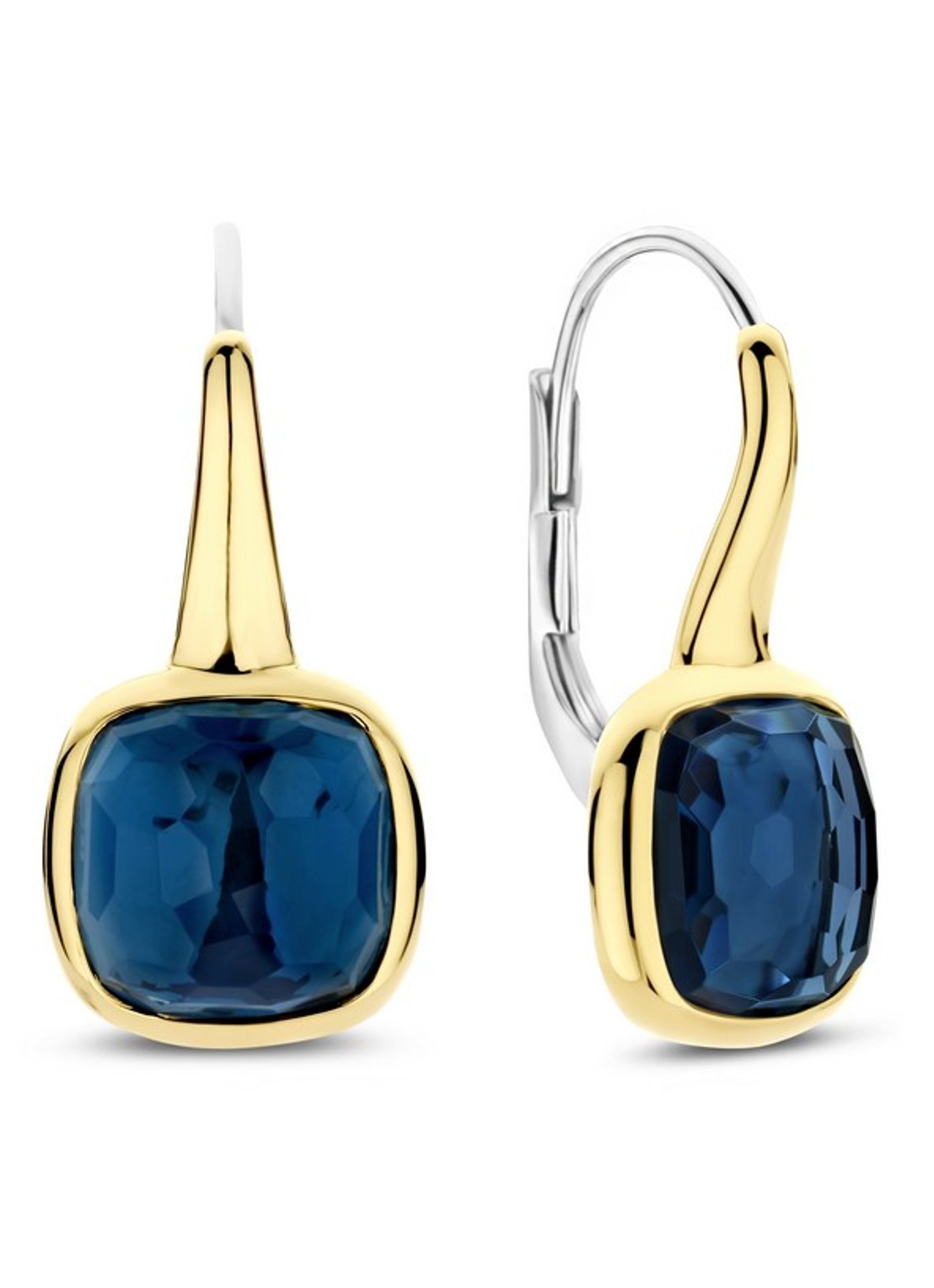 TI SENTO - Milano Oorhangers verguld 7989DB - voorkant blauw
