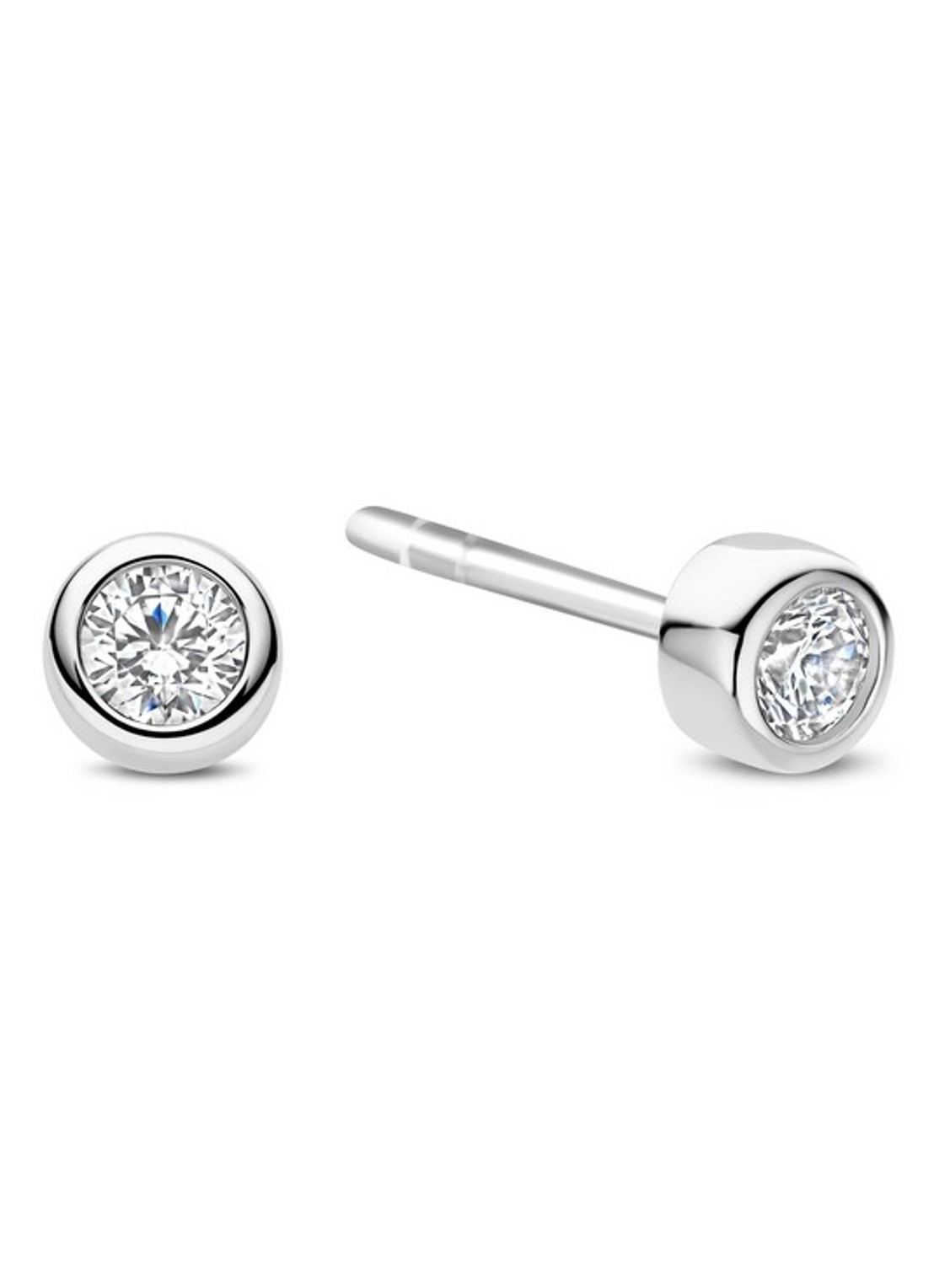 TI SENTO - Milano Oorknopjes 78057ZI - voorkant zilver