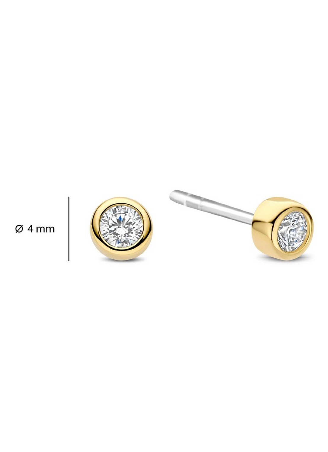 TI SENTO - Milano Oorknopjes 78057ZY - detail 4 goud