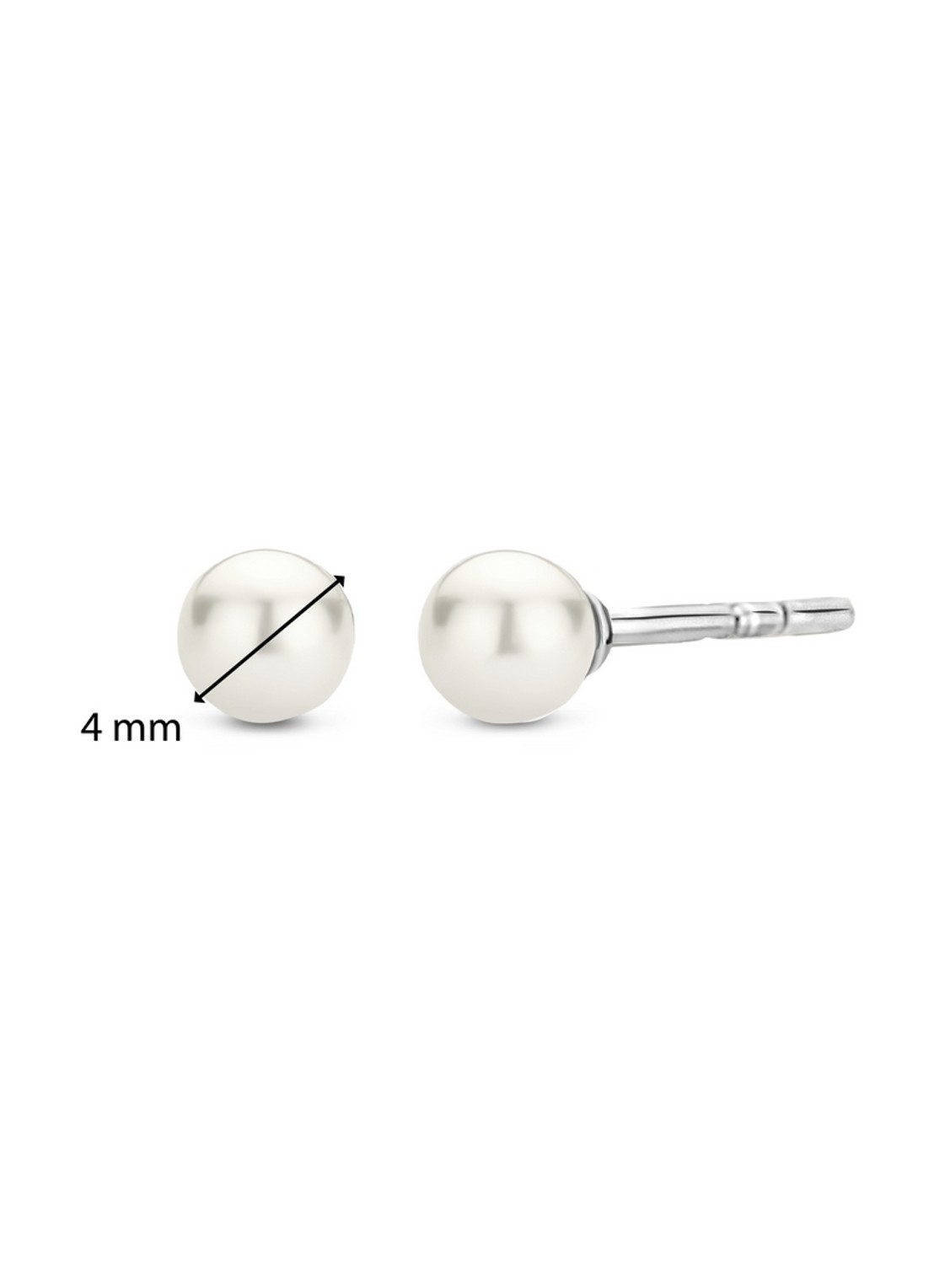 TI SENTO - Milano Oorknopjes van zilver met parel 7940PW_H - detail 5 parelmoer