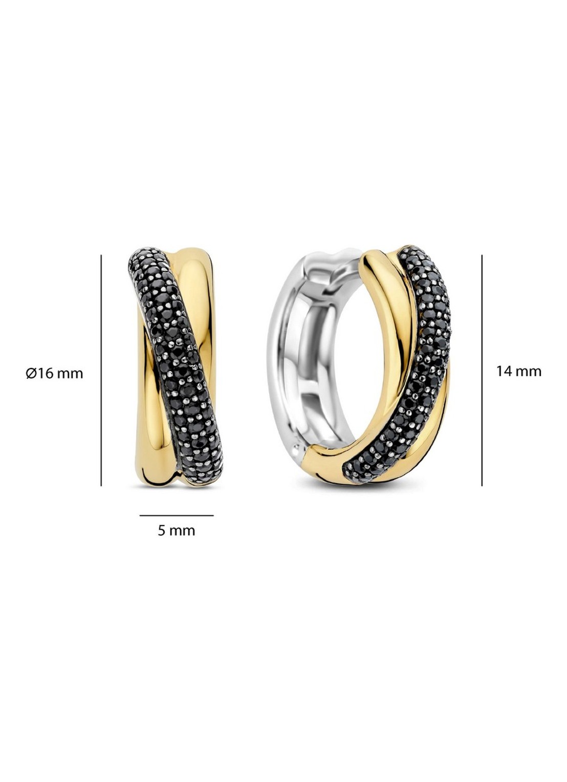 TI SENTO - Milano Oorringen 78012BY - detail 3 goud
