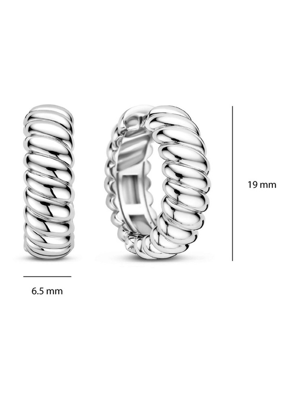 TI SENTO - Milano Oorringen 78066SI - detail 3 zilver
