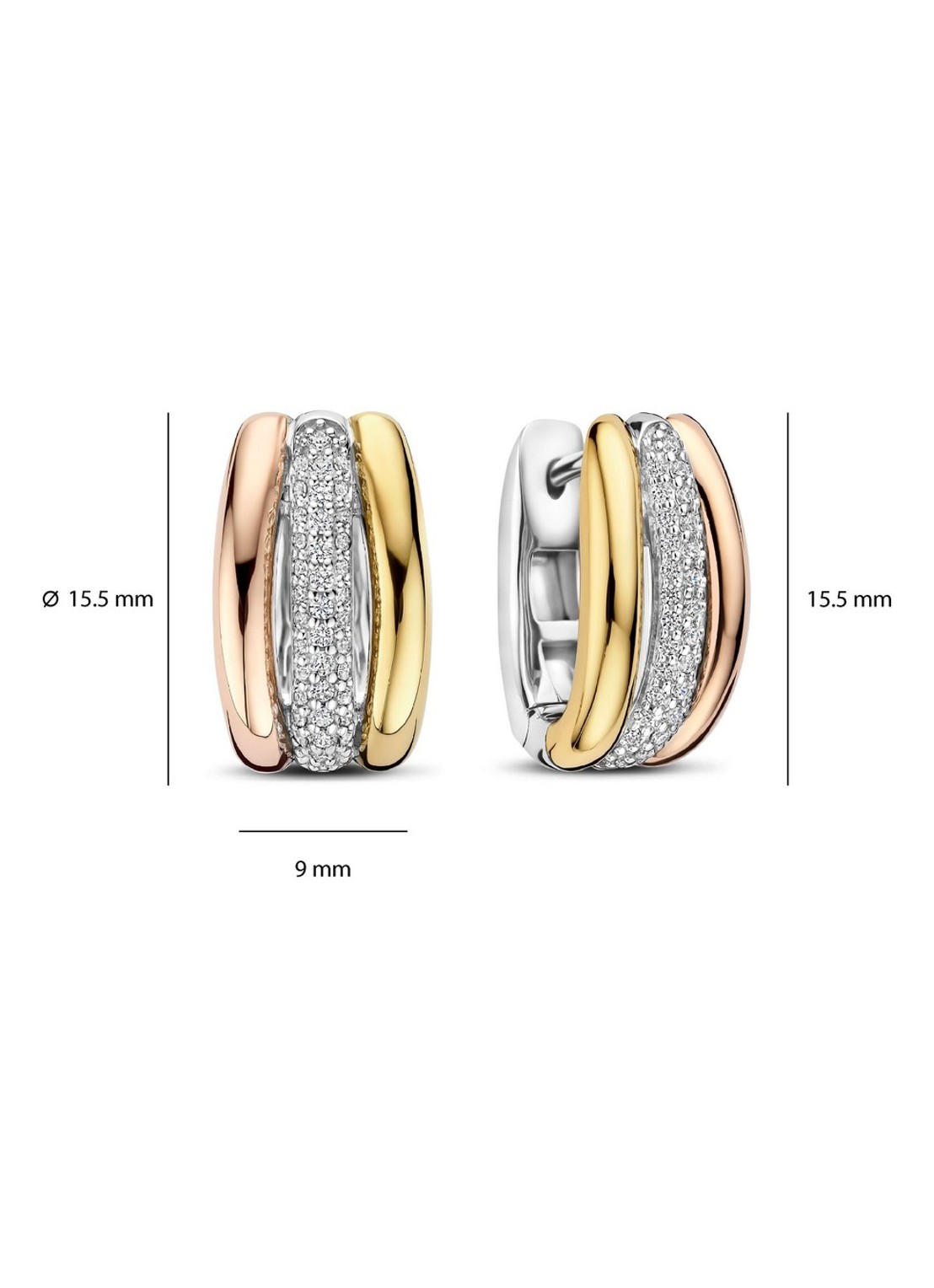 TI SENTO - Milano Oorringen 78072TZ - detail 4 goud
