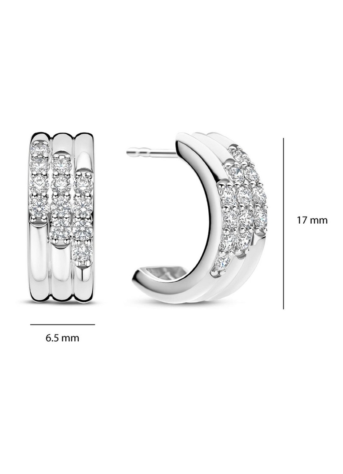 TI SENTO - Milano Oorringen van zilver 78053ZI - detail 4 zilver