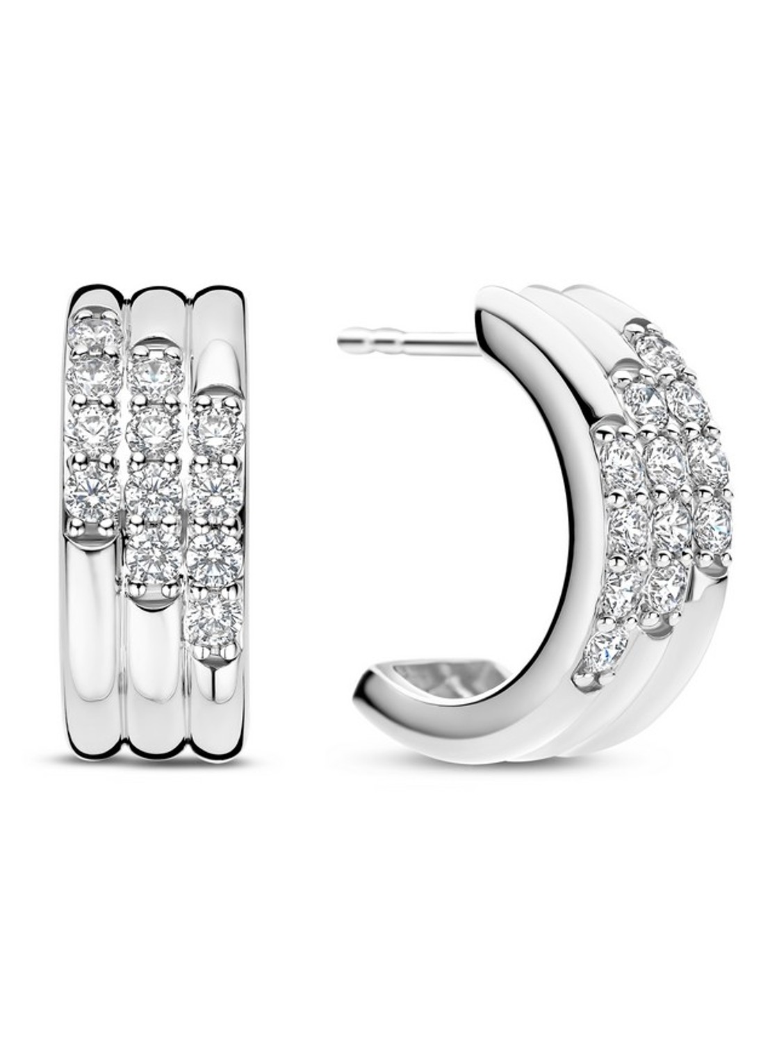 TI SENTO - Milano Oorringen van zilver 78053ZI - voorkant zilver