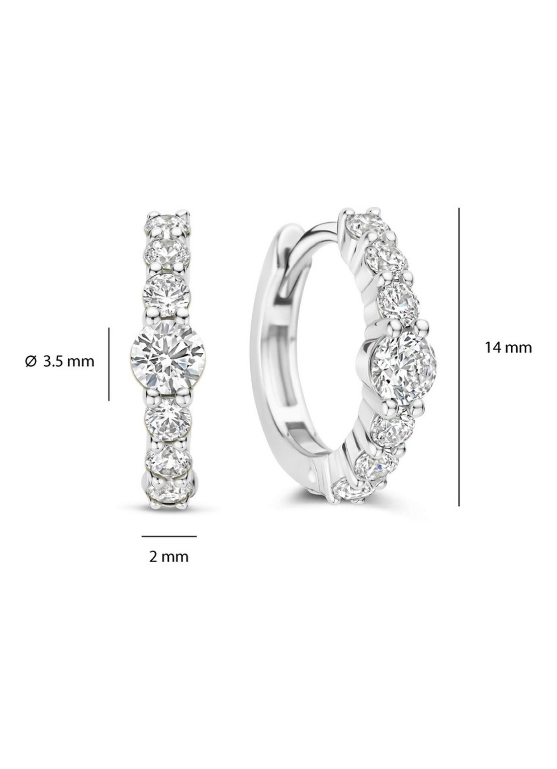 TI SENTO - Milano Oorringen van zilver 78073ZI - detail 5 zilver