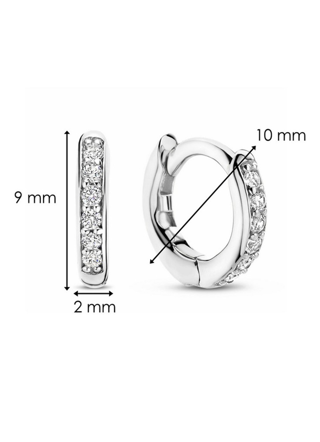 TI SENTO - Milano Oorringen van zilver 7954ZI - detail 3 zilver