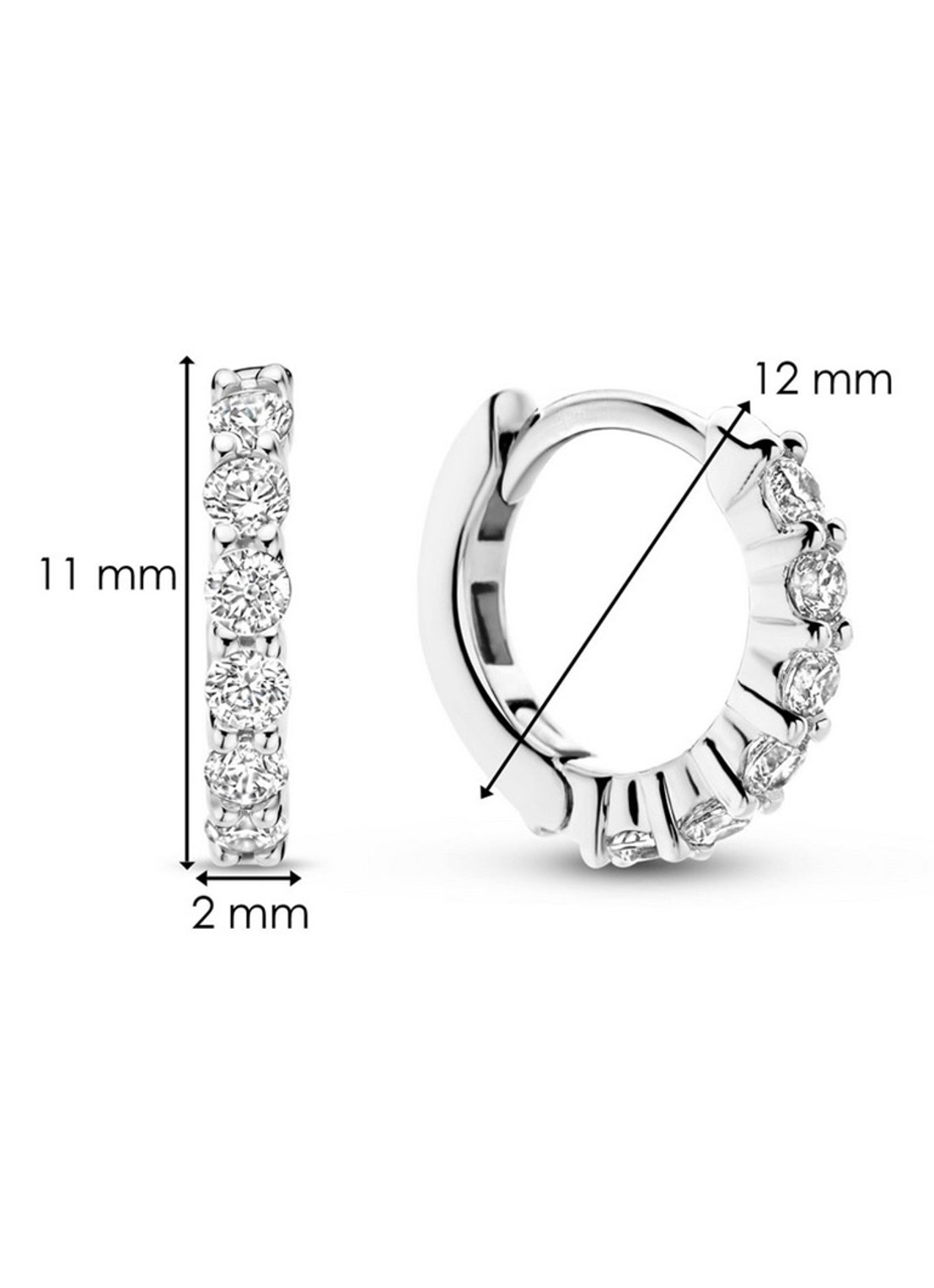 TI SENTO - Milano Oorringen van zilver 7956ZI - detail 3 zilver