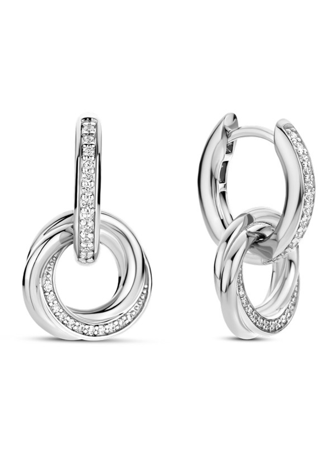 TI SENTO - Milano Oorringen van zilver 7977ZI - detail zilver