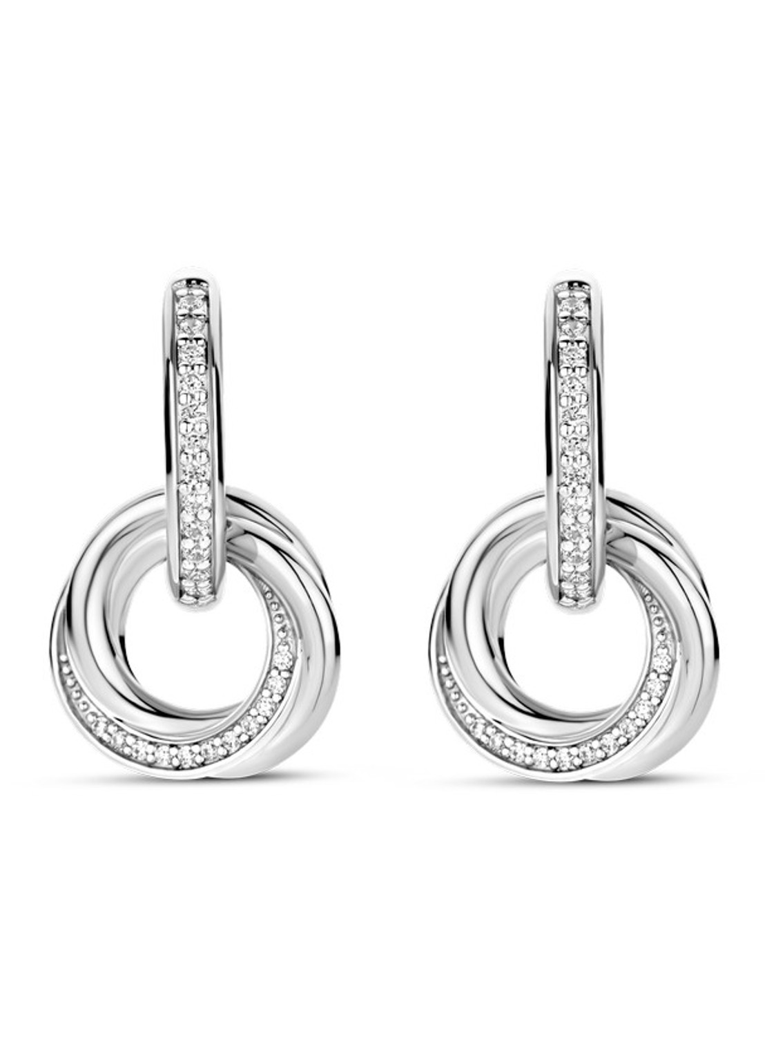 TI SENTO - Milano Oorringen van zilver 7977ZI - voorkant 3 zilver
