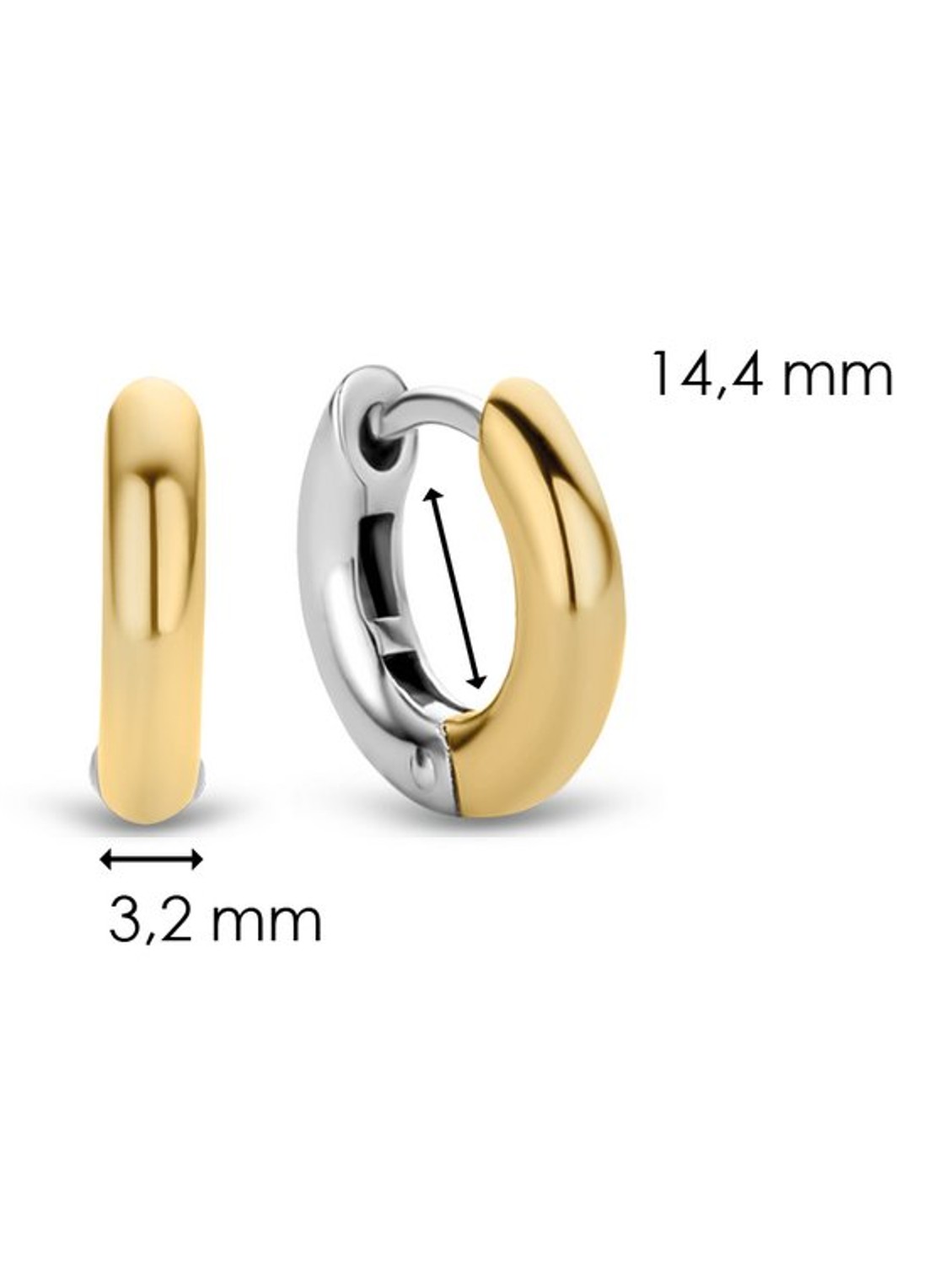 TI SENTO - Milano Oorringen verguld 7210SY - detail 3 goud
