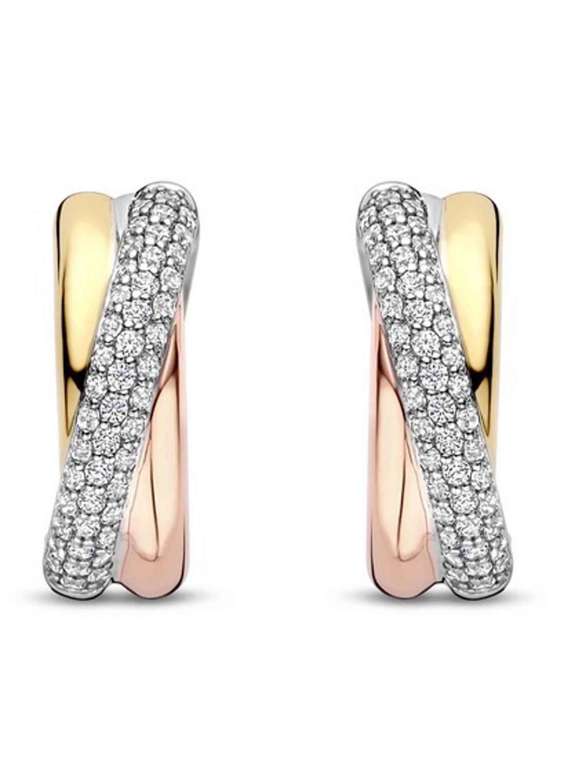 TI SENTO - Milano Oorringen verguld 78012ZT - detail goud