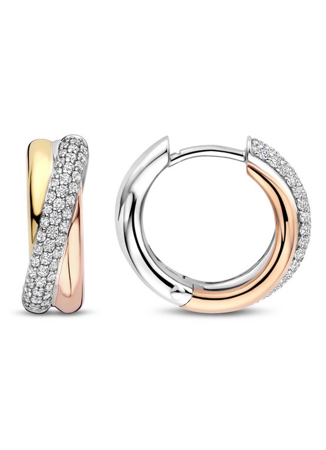 TI SENTO - Milano Oorringen verguld 78012ZT - detail 2 goud