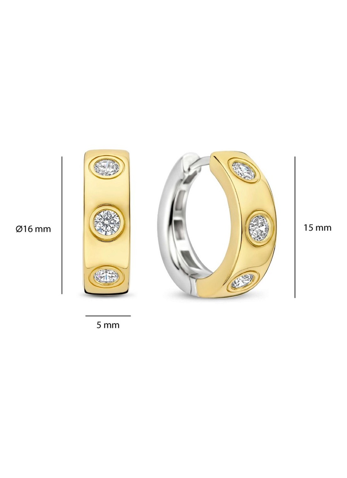 TI SENTO - Milano Oorringen verguld 78046ZY - detail 5 goud