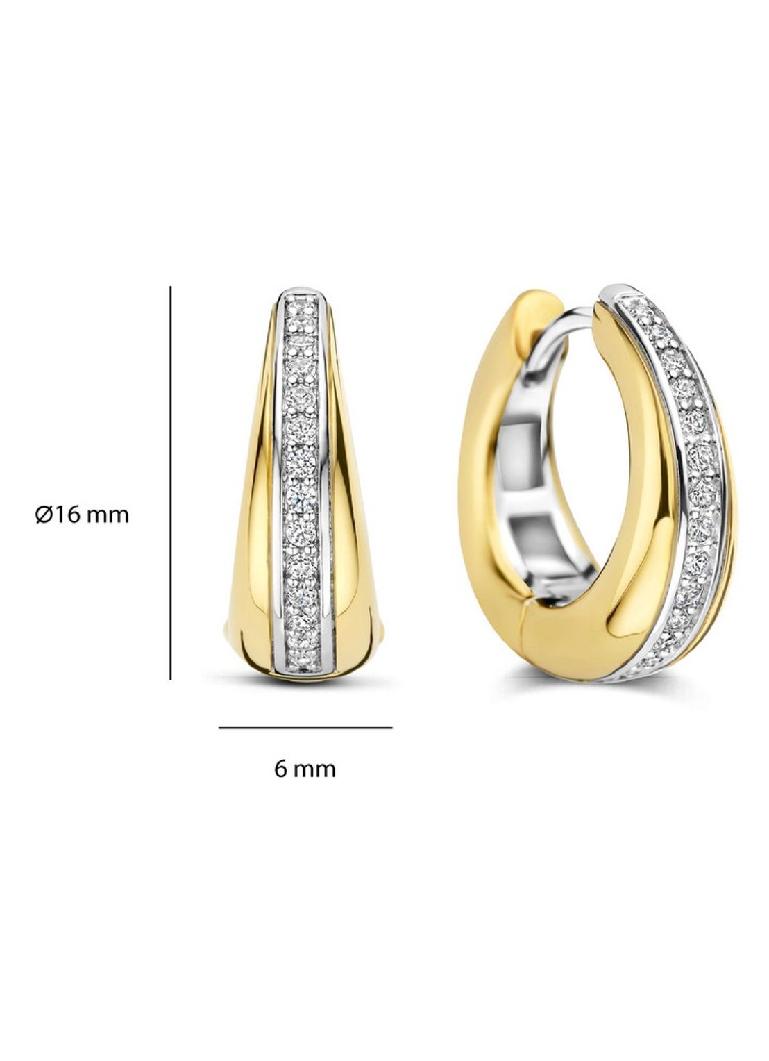 TI SENTO - Milano Oorringen verguld 78049ZY - detail 5 goud