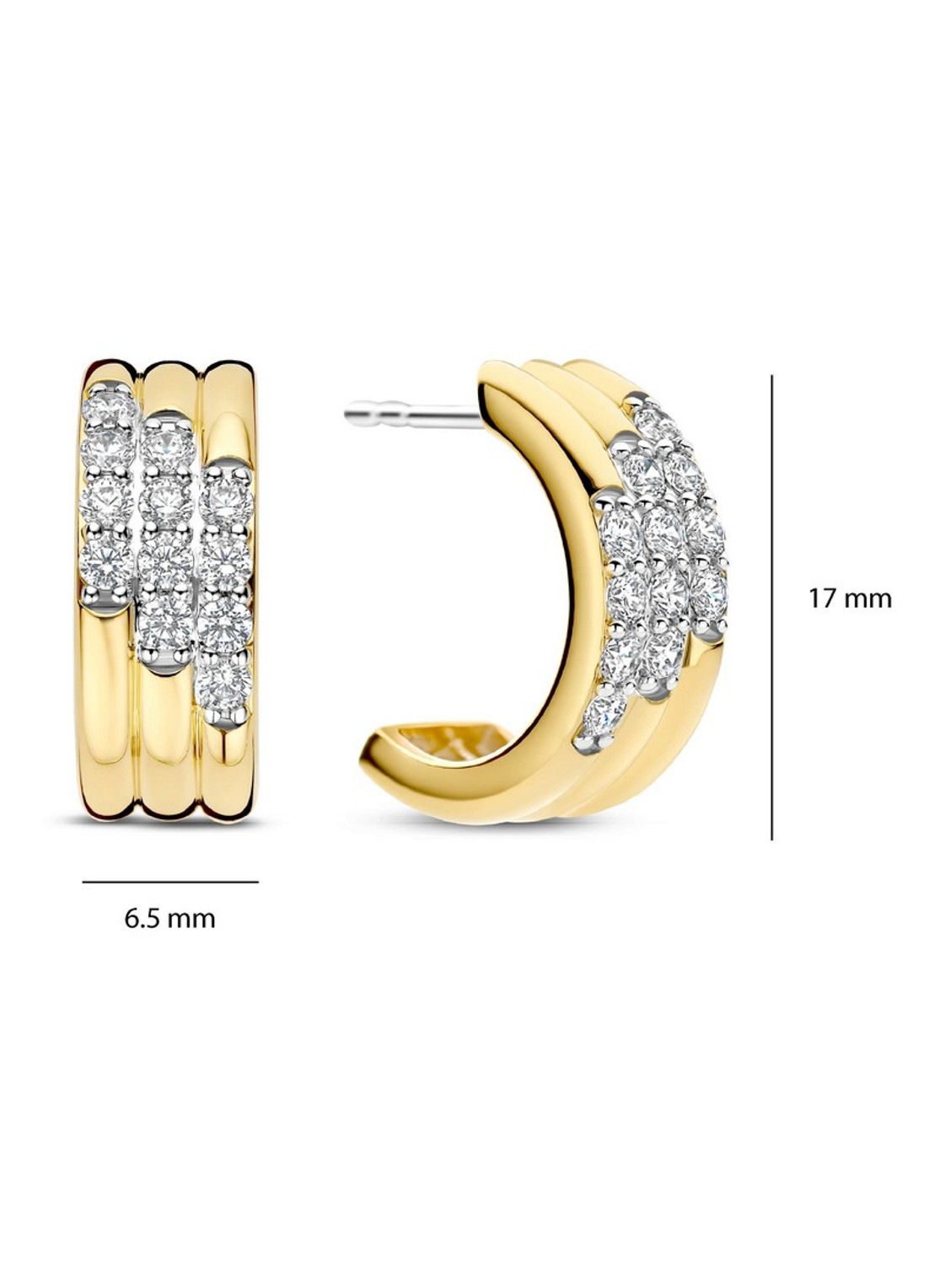 TI SENTO - Milano Oorringen verguld 78053ZY - detail 3 goud