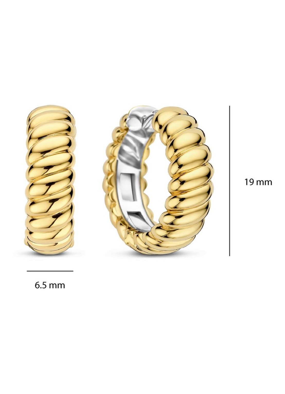 TI SENTO - Milano Oorringen verguld 78066SY - detail 2 goud