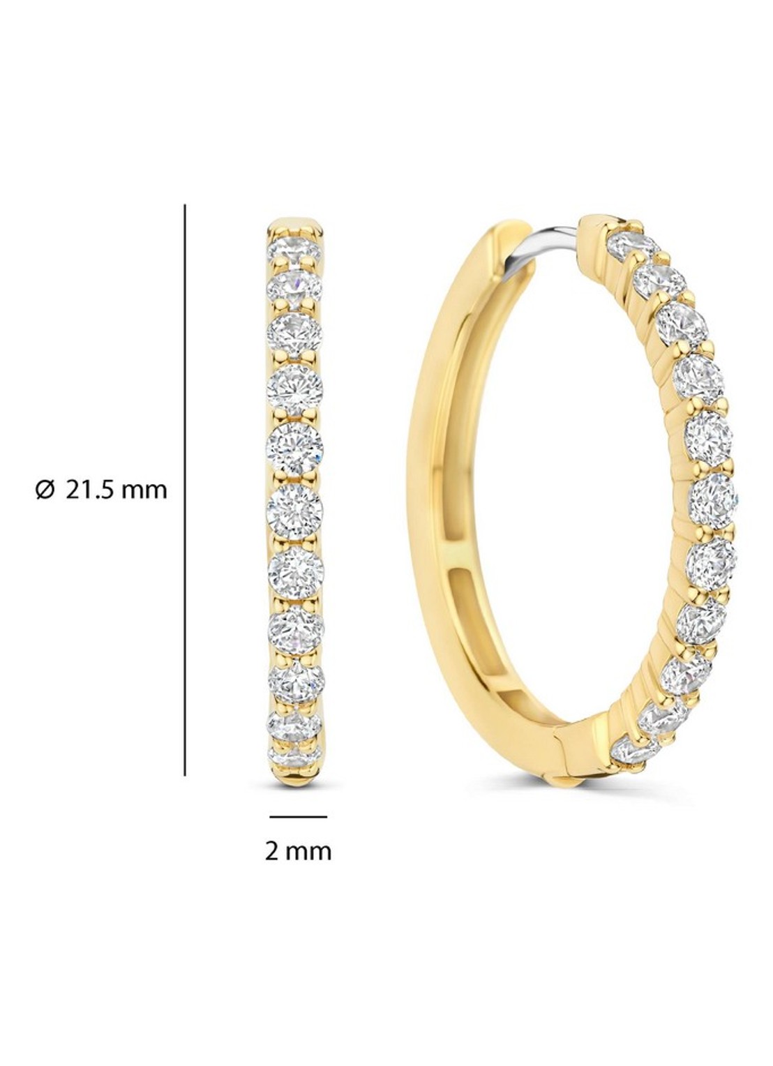 TI SENTO - Milano Oorringen verguld 78077ZY - detail 4 goud