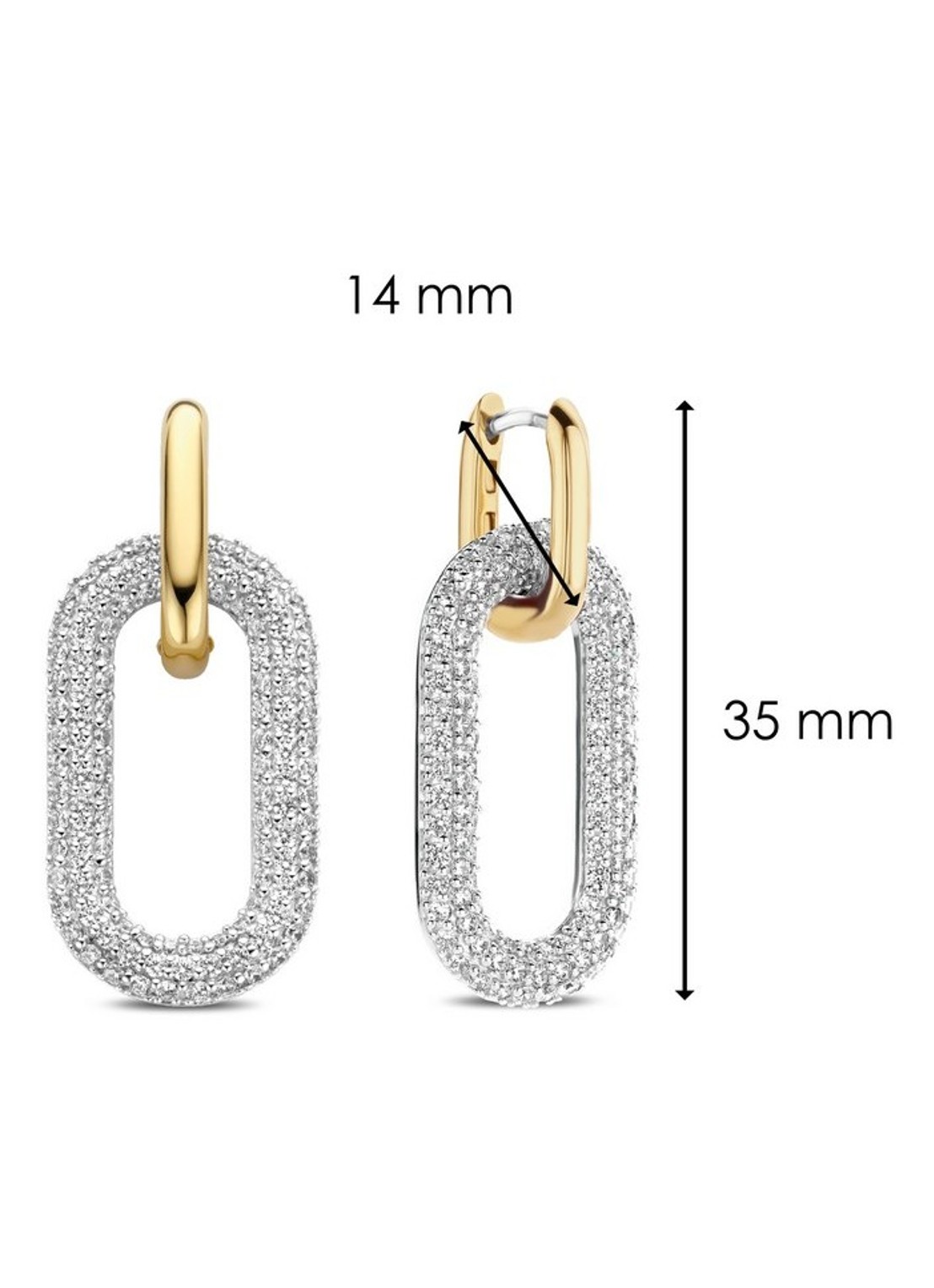 TI SENTO - Milano Oorringen verguld 7844ZY - detail 3 goud