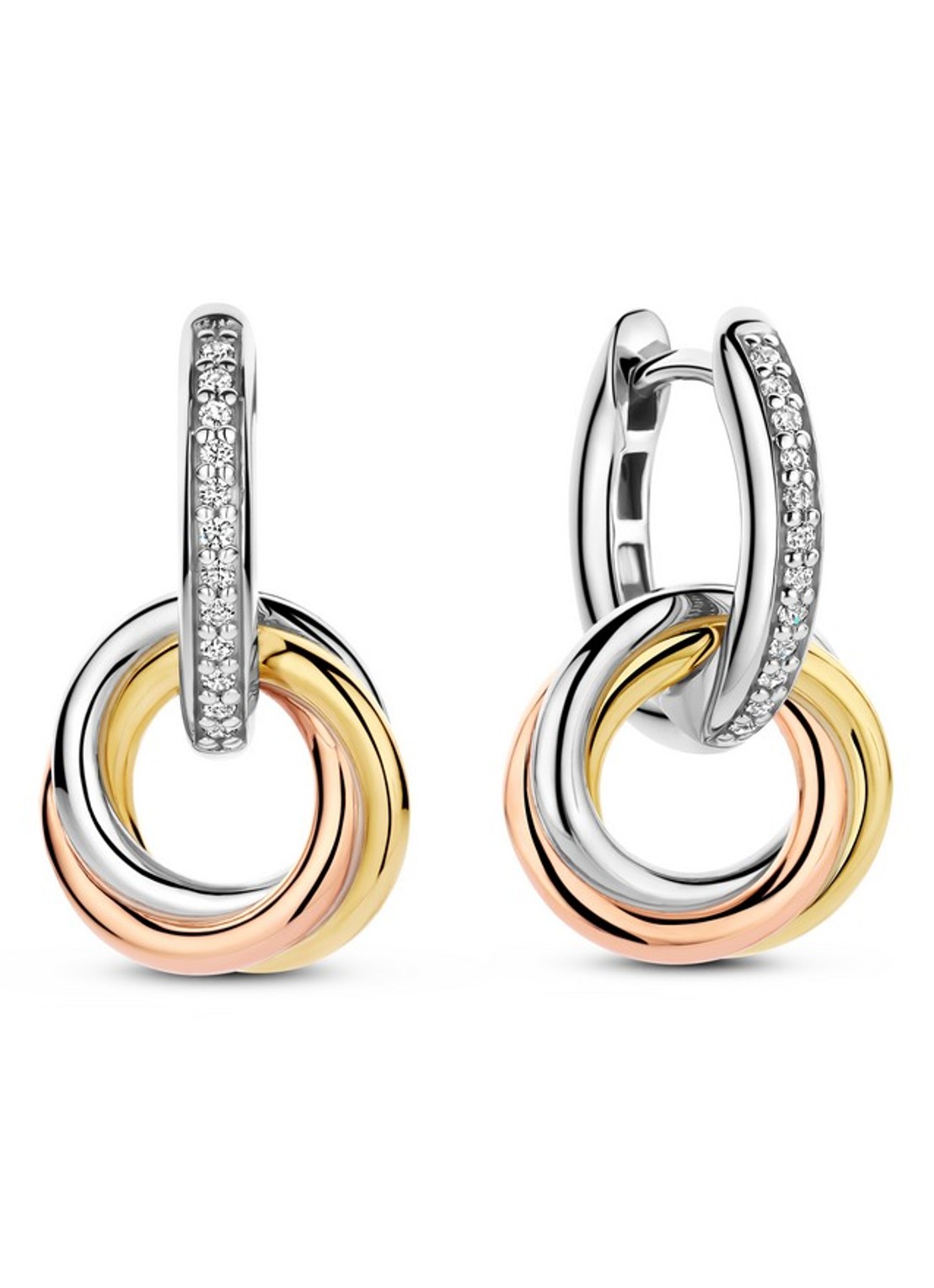 TI SENTO - Milano Oorringen verguld 7857ZT - voorkant goud