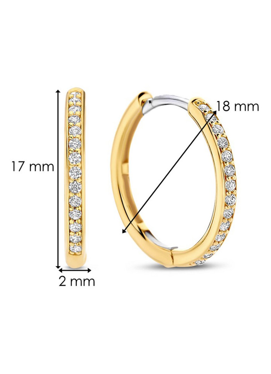 TI SENTO - Milano Oorringen verguld 7959ZY - detail 3 goud