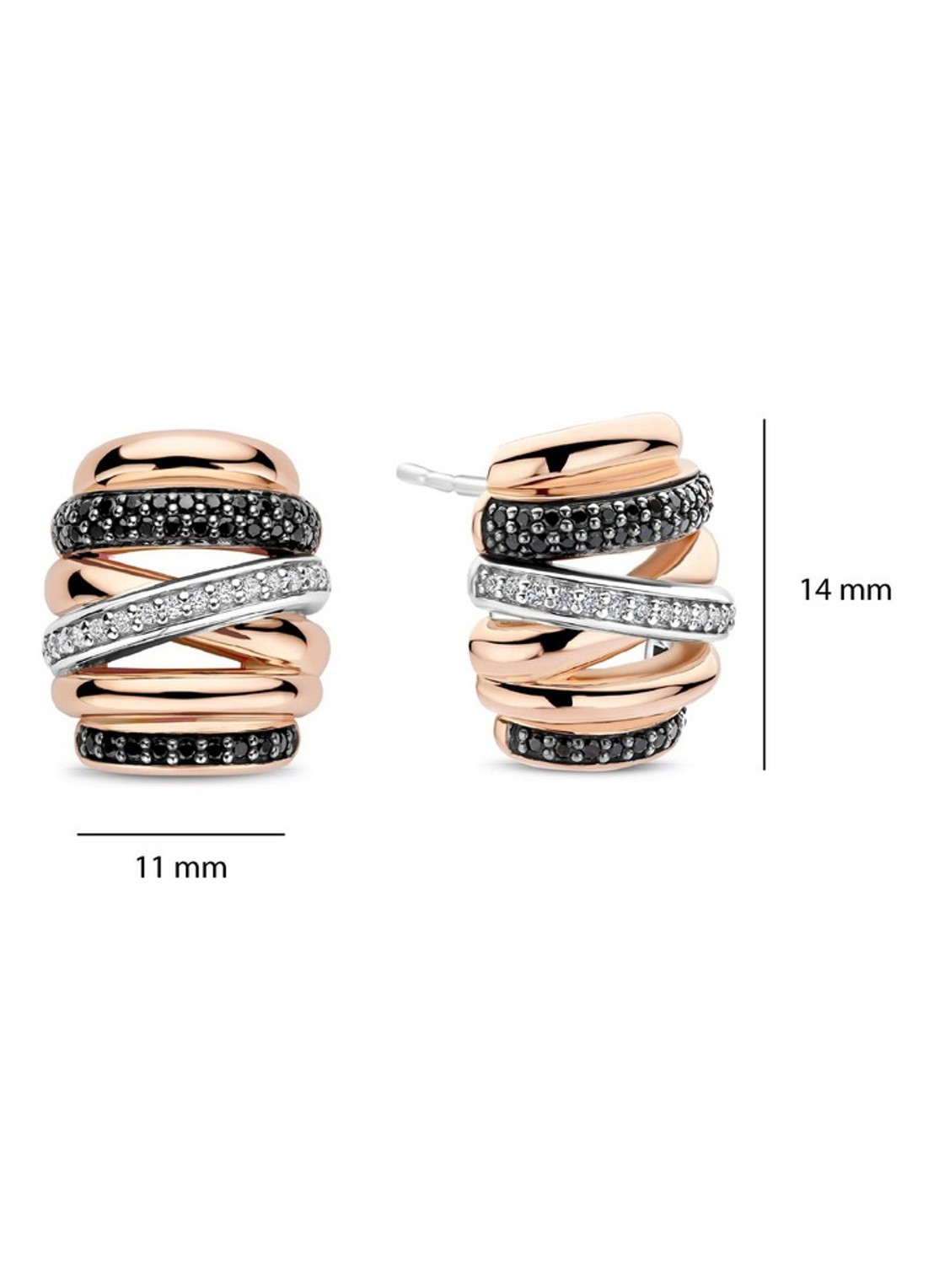 TI SENTO - Milano Oorstekers 78045BR - detail 5 roségoud