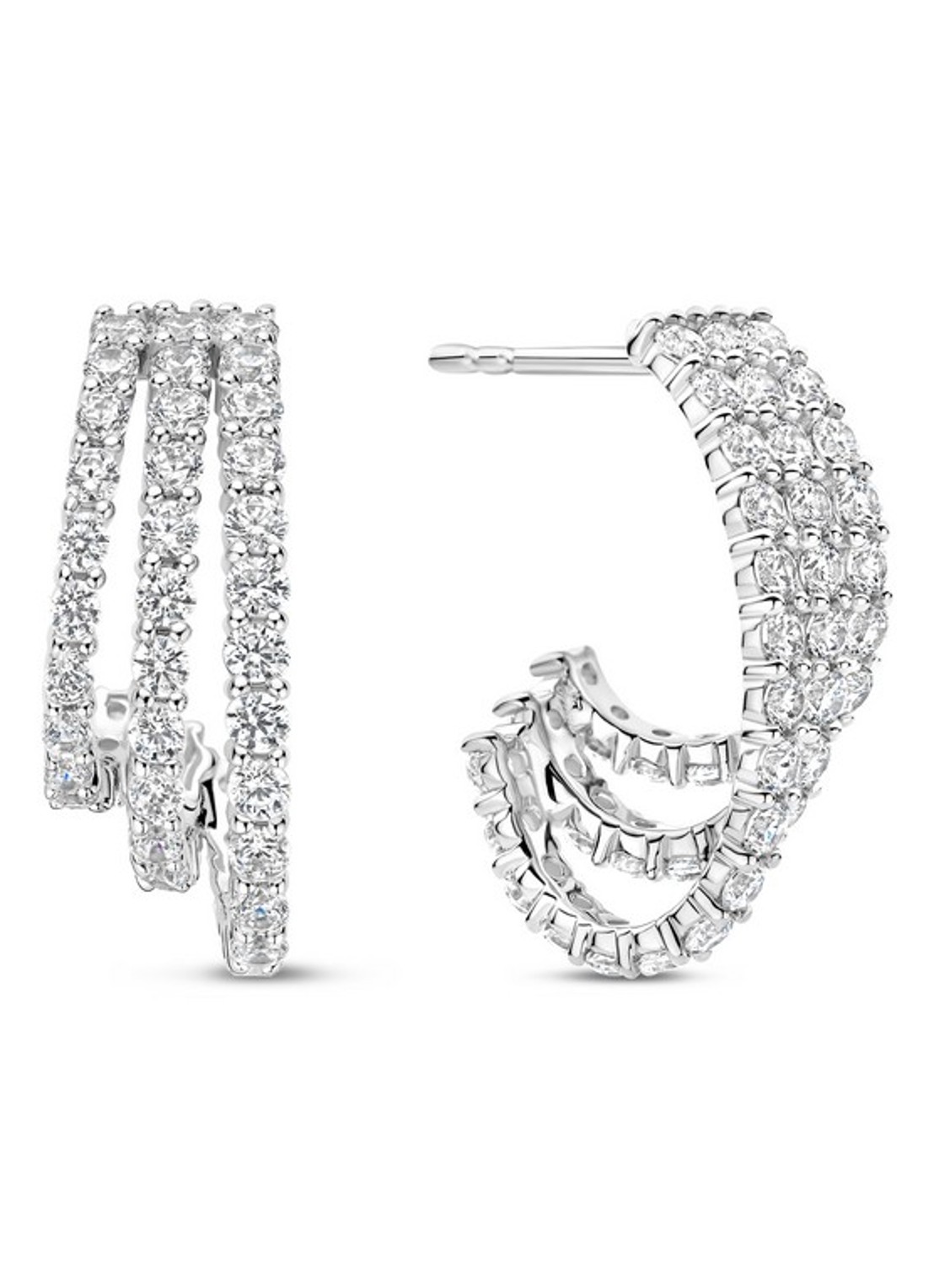 TI SENTO - Milano Oorstekers 78069ZI - voorkant zilver