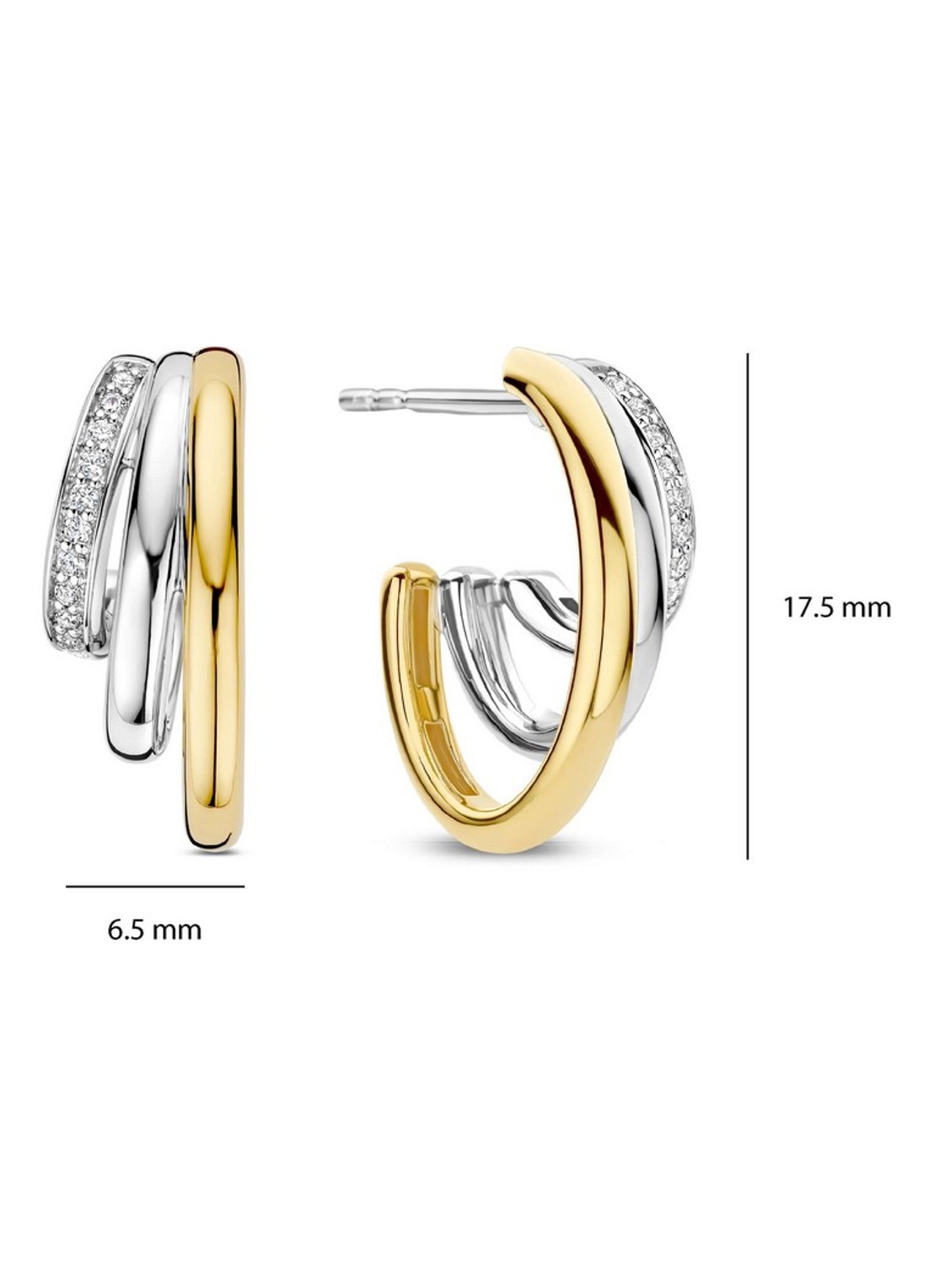 TI SENTO - Milano Oorstekers verguld 78068ZY - detail 2 goud