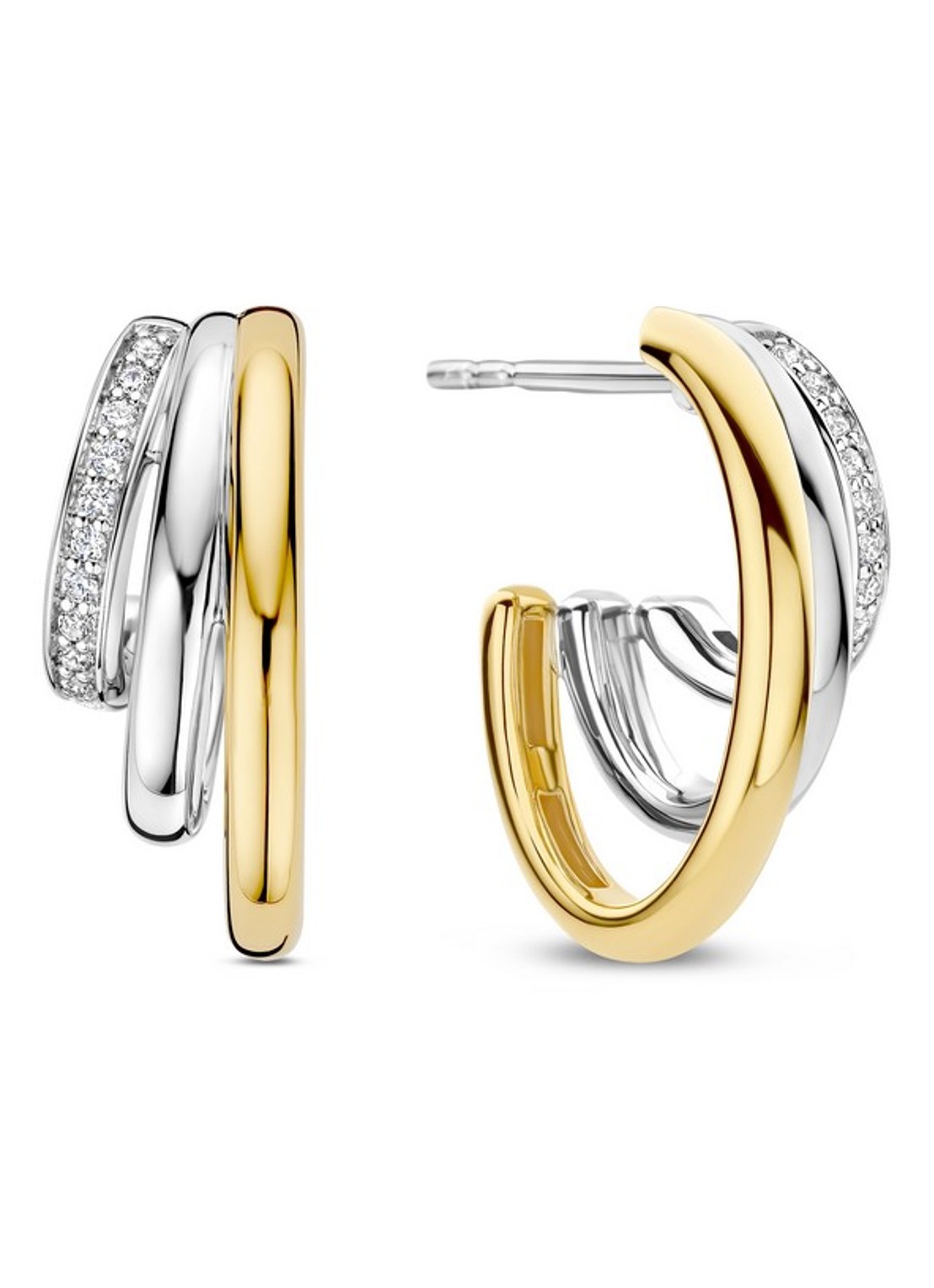 TI SENTO - Milano Oorstekers verguld 78068ZY - voorkant 3 goud