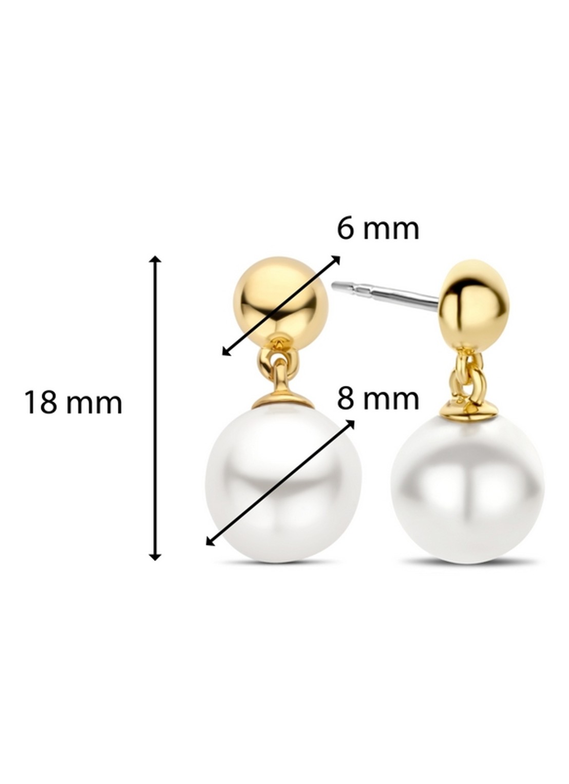 TI SENTO - Milano  Oorstekers verguld 7912YP - detail 5 goud
