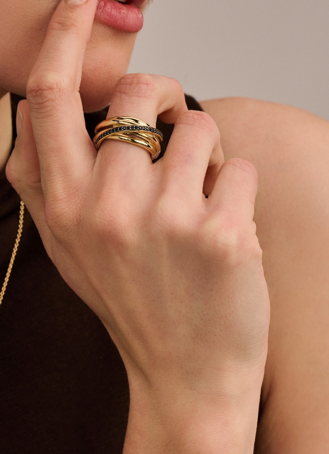 TI SENTO - Milano Ring 12318BY - voorkant 5 goud